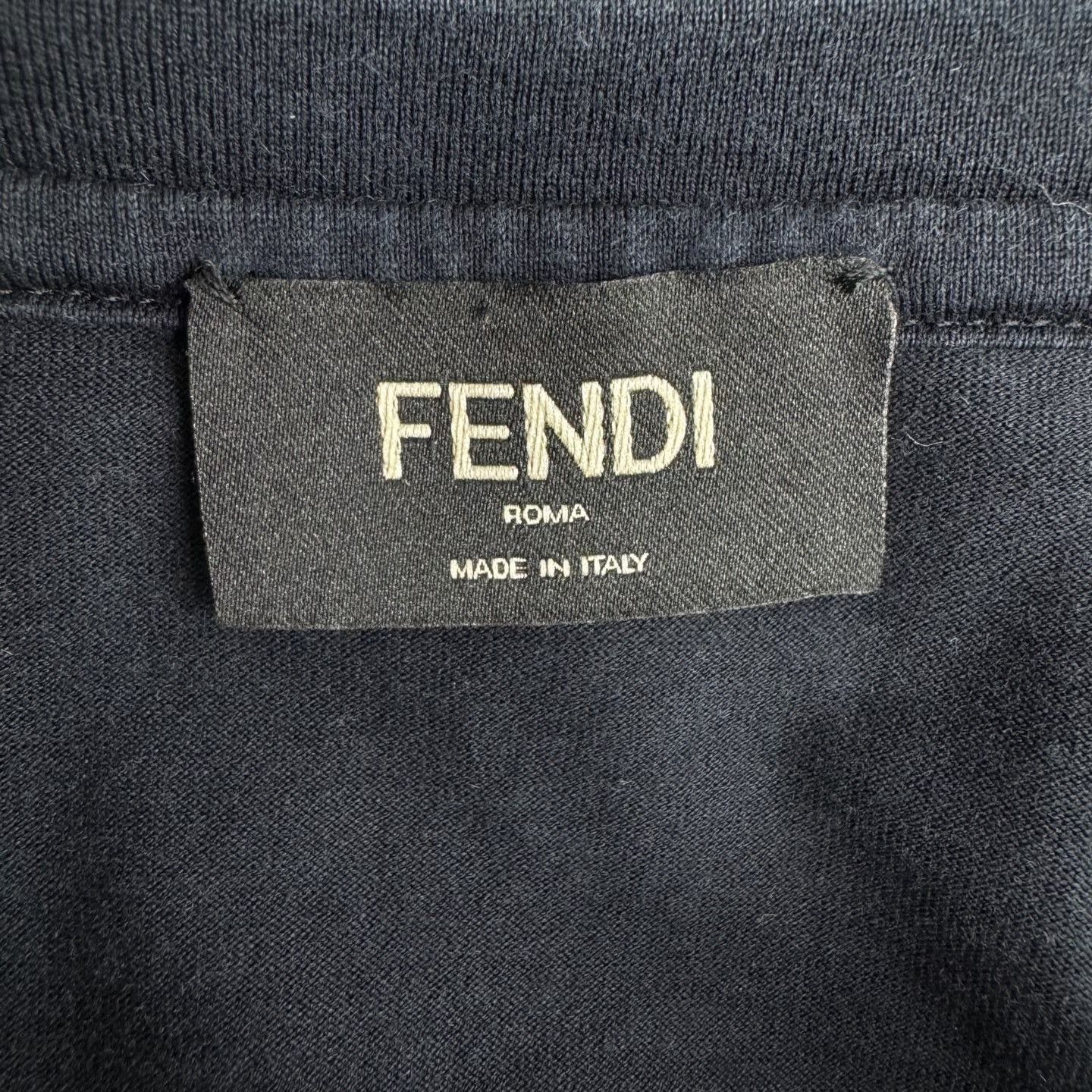 Fendi Fendi Black Letter Print Round Neck Tee Size US M / EU 48-50 / 2 - 3 Thumbnail