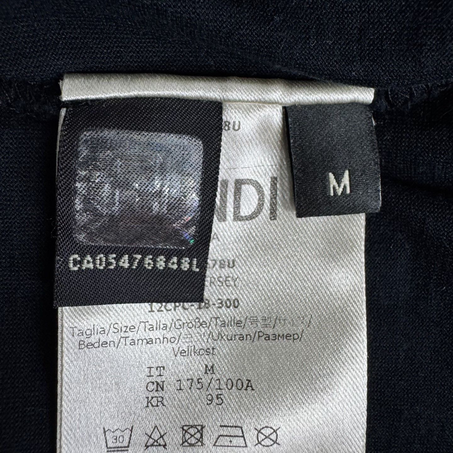 Fendi Fendi Black Letter Print Round Neck Tee Size US M / EU 48-50 / 2 - 4 Thumbnail