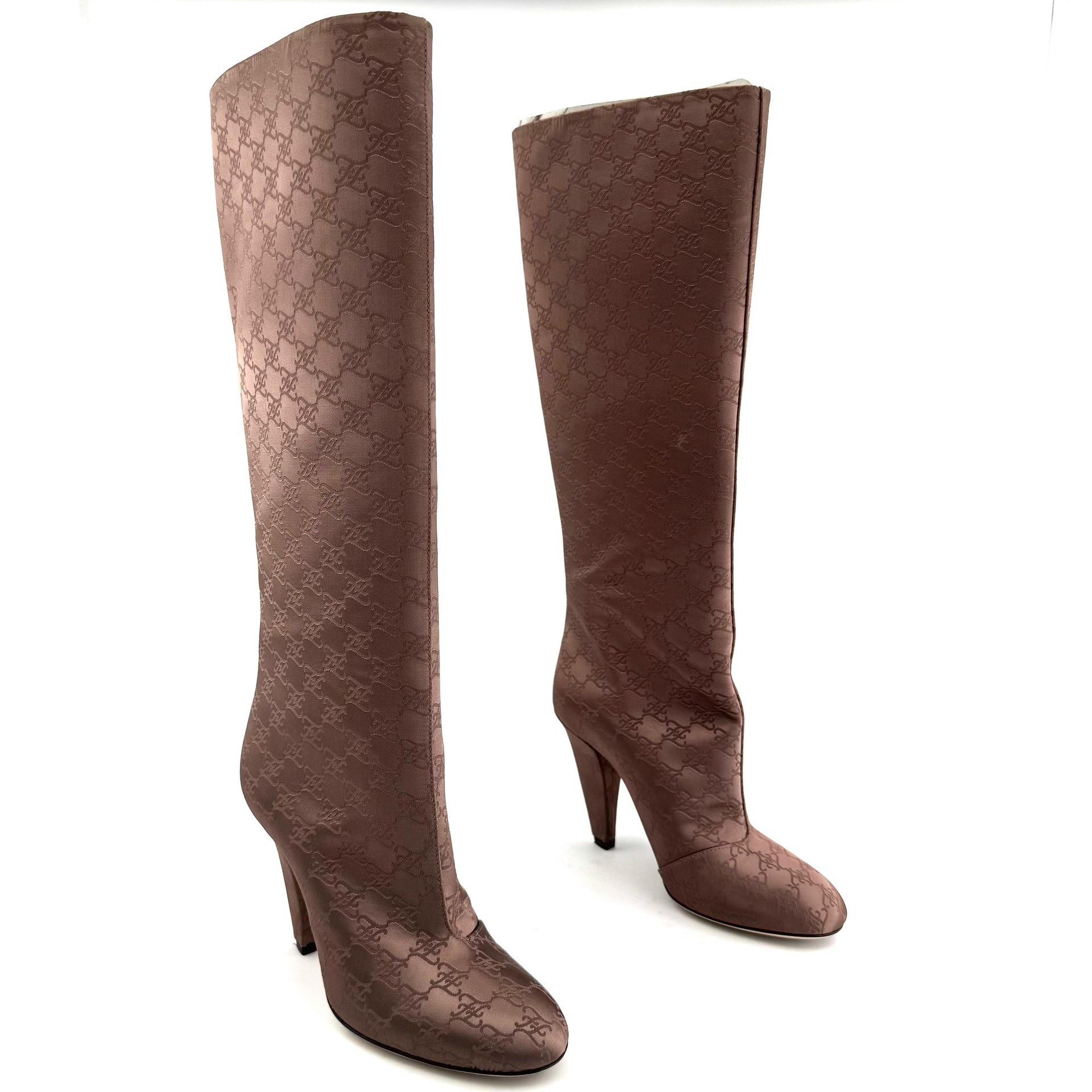 Fendi Fendi Light Brown Printed Long Boots Size US 5 / IT 35 - 2 Thumbnail