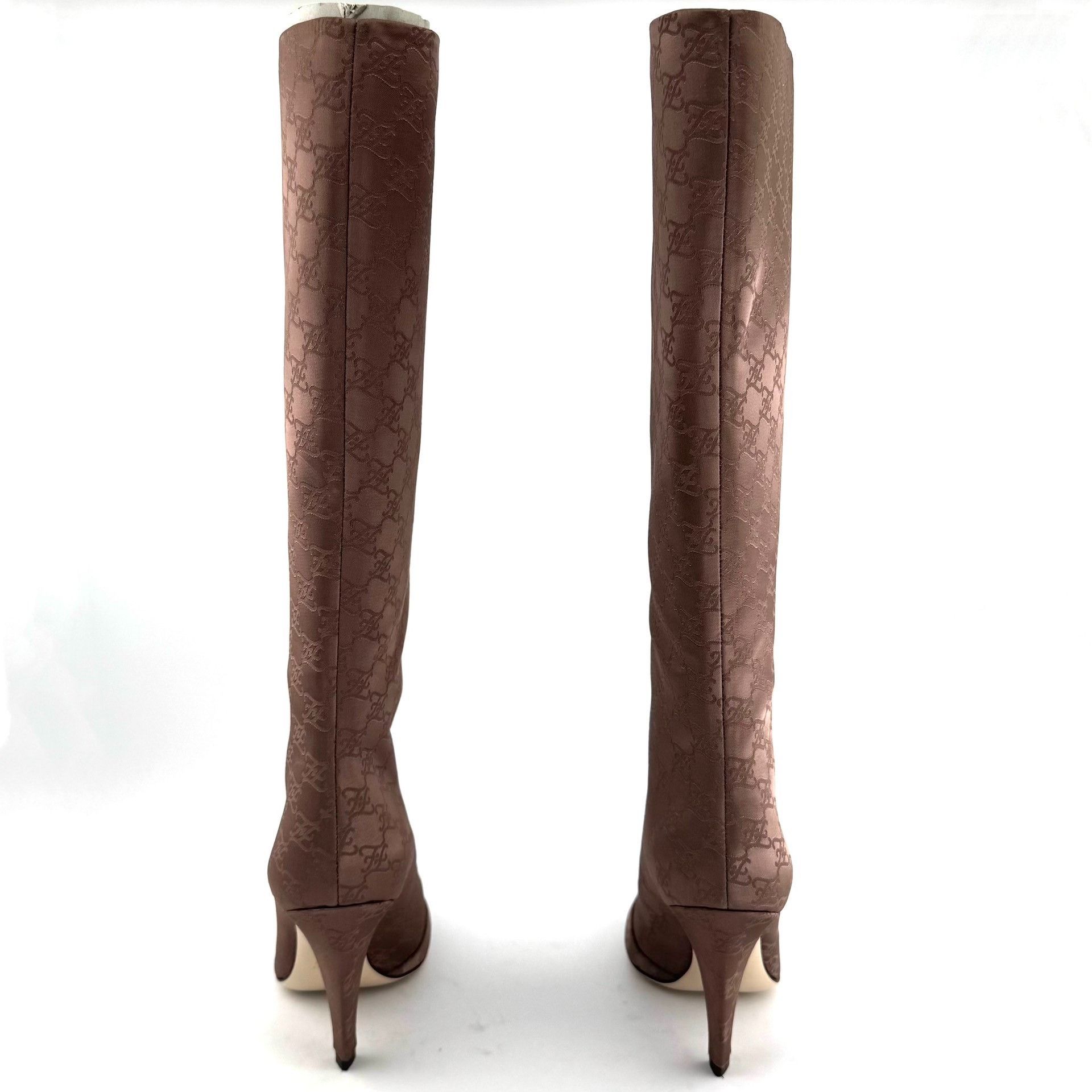 Fendi Fendi Light Brown Printed Long Boots Size US 5 / IT 35 - 4 Thumbnail