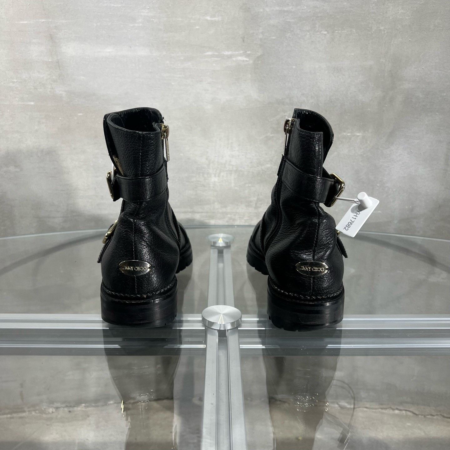 Jimmy Choo Jimmy Choo Crystal Buckle Ankle Boots Size US 6.5 / IT 36.5 - 6 Thumbnail