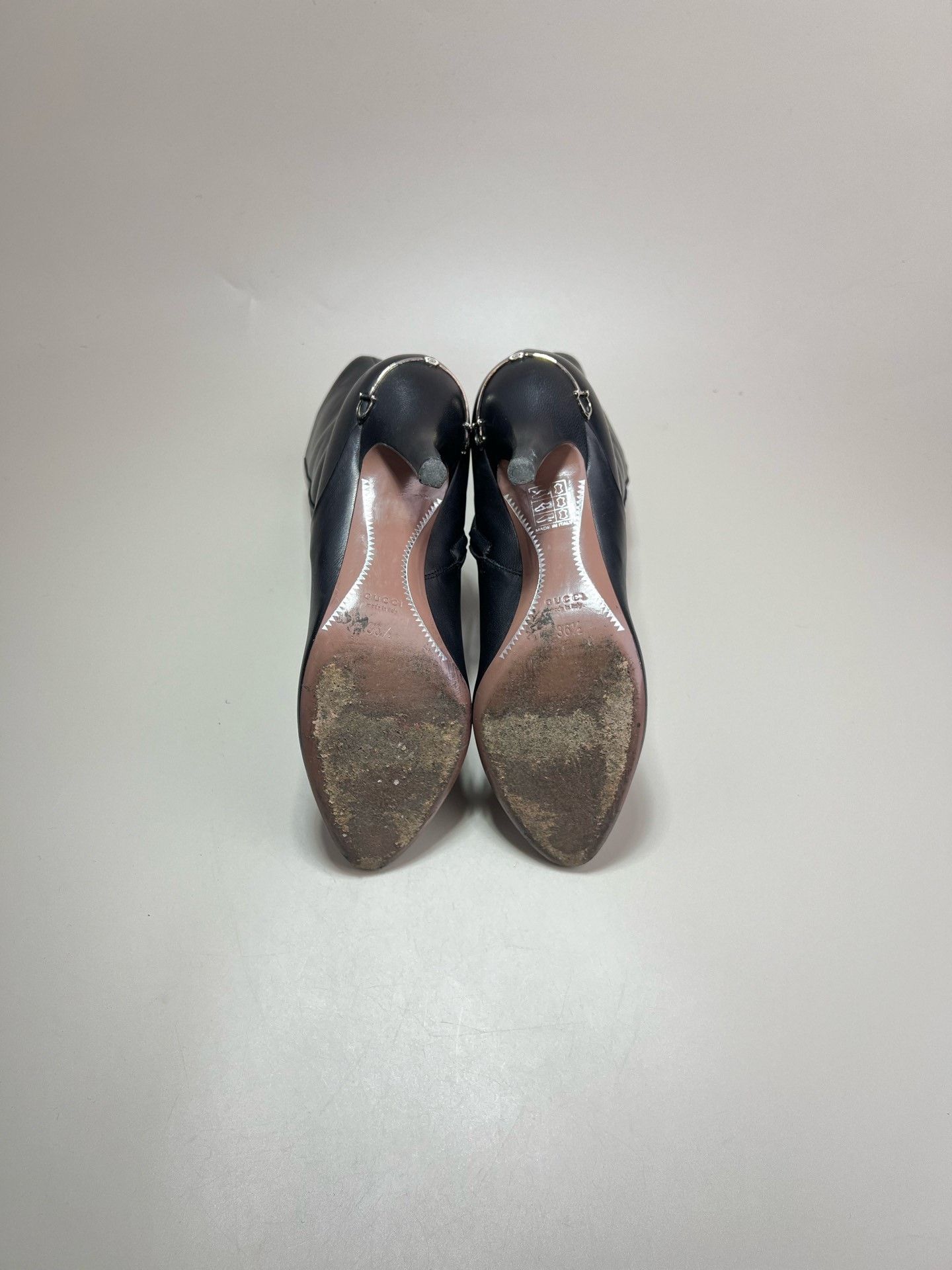 Gucci Gucci Black Leather Short Boots Size US 5.5 / IT 35.5 - 6 Thumbnail