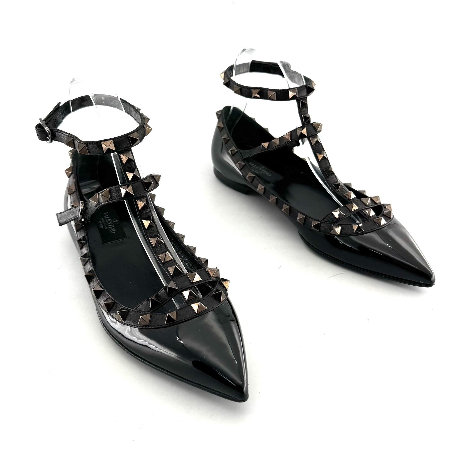 Valentino Valentino Pointed Toe Patent Leather Flat Shoes Size US 5.5 / IT 35.5 - 4 Thumbnail