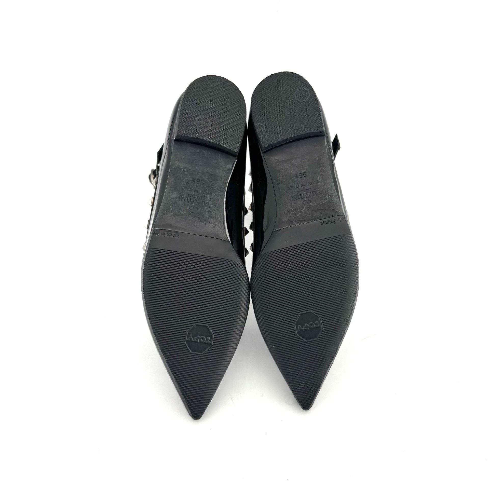 Valentino Valentino Pointed Toe Patent Leather Flat Shoes Size US 5.5 / IT 35.5 - 6 Thumbnail