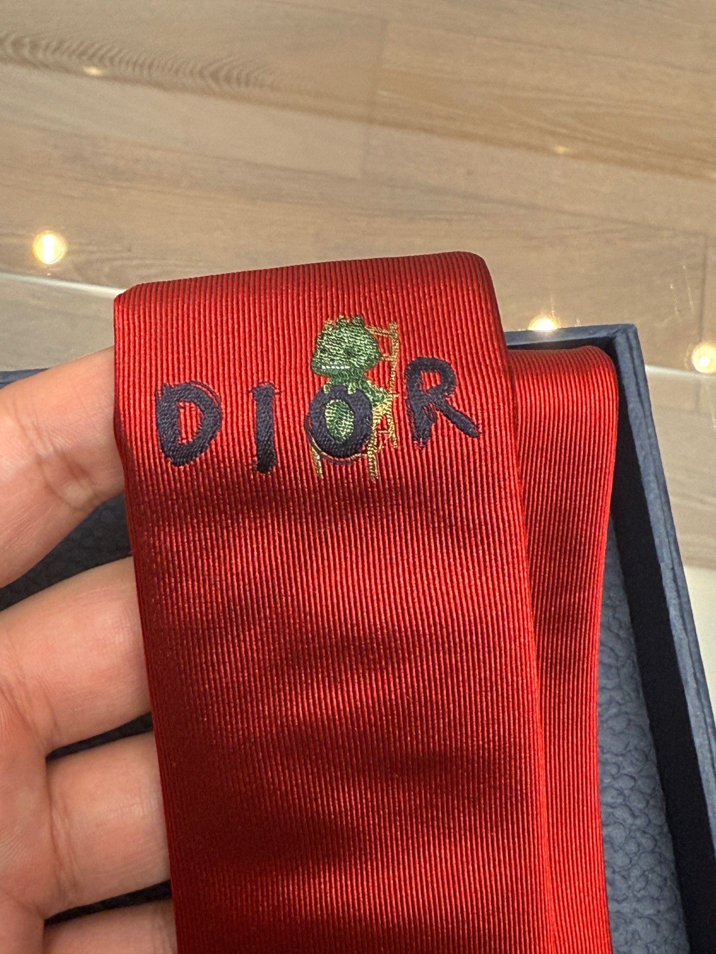 Dior Dior Brand Letter Pattern Tie Size ONE SIZE - 3 Thumbnail