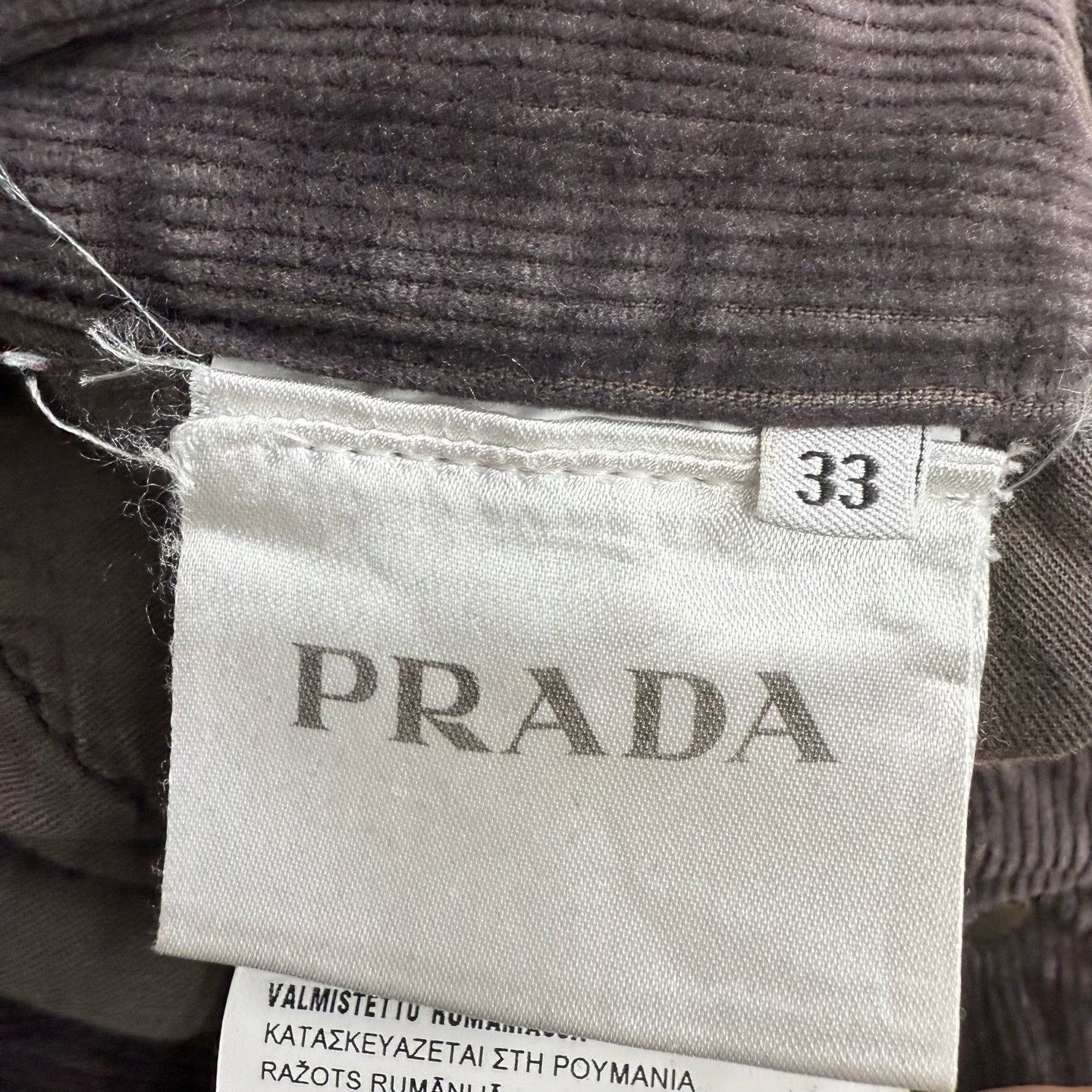 Prada Prada Brown Corduroy Straight Jeans Size US 33 - 3 Thumbnail