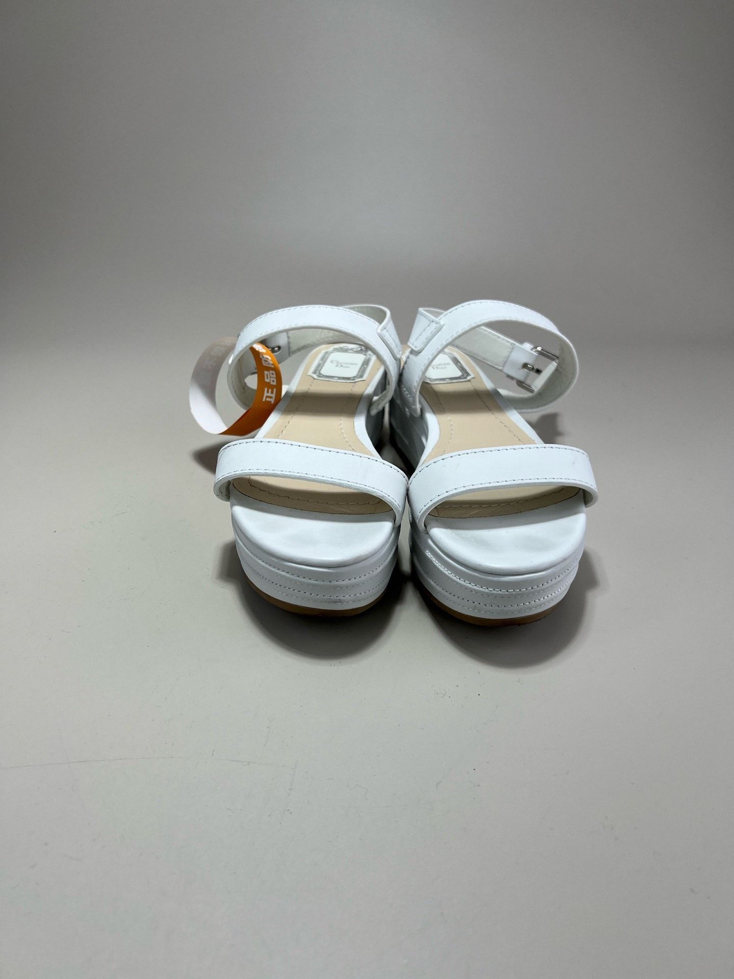 Dior Dior White Platform Sandals Size US 7 / IT 37 - 2 Thumbnail