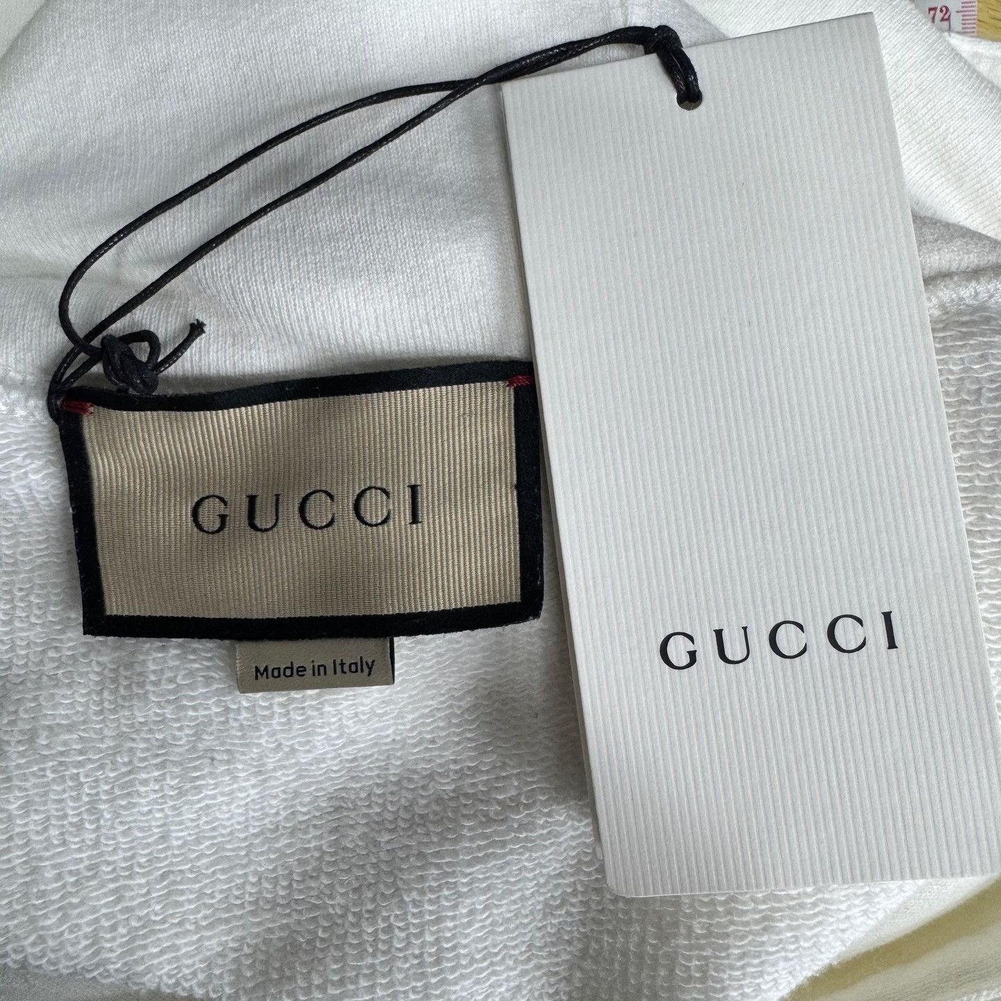Gucci Gucci White Short Sleeve Hoodie with Green Embroidery Size US XL / EU 56 / 4 - 3 Thumbnail
