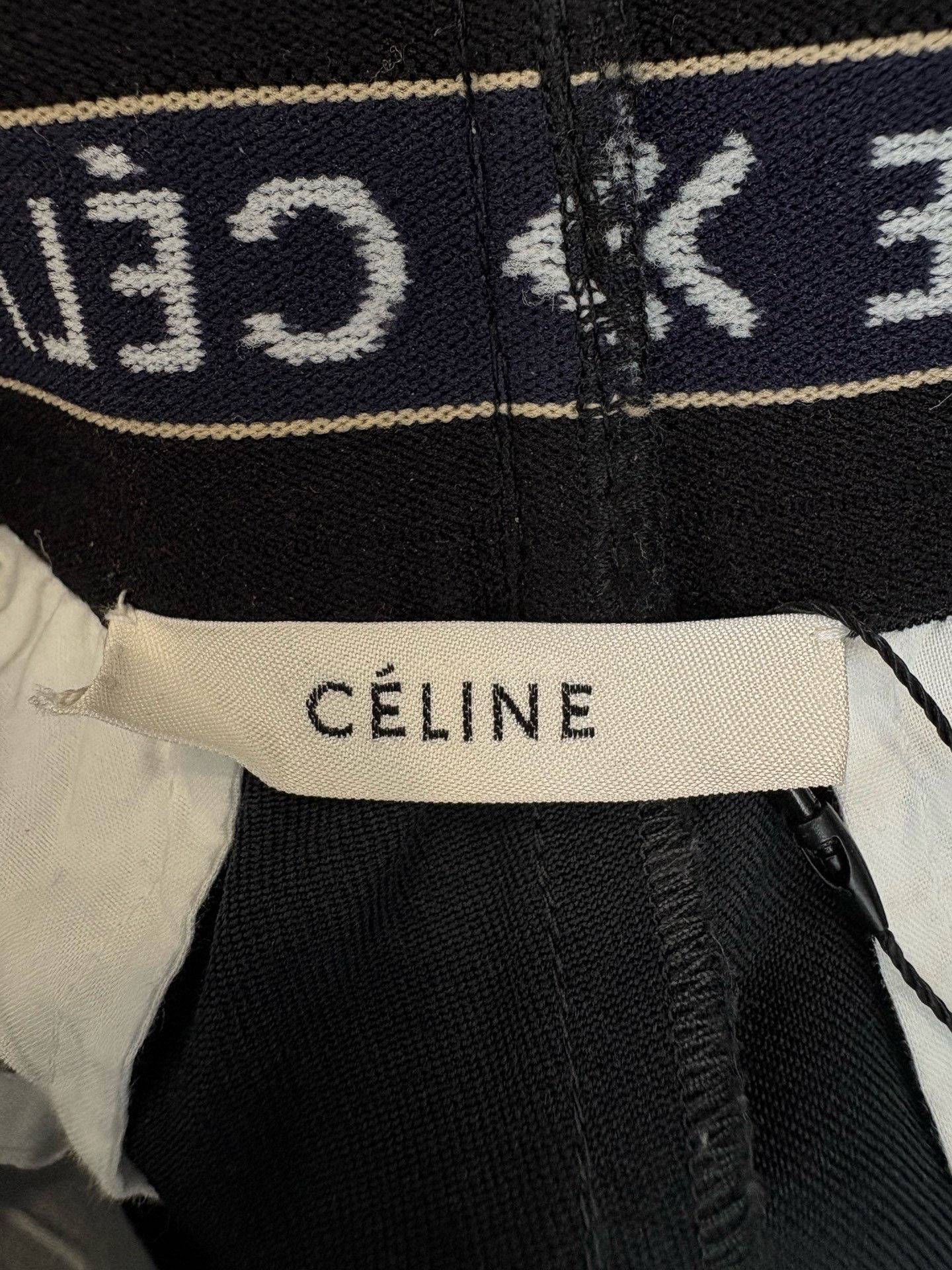 Celine Celine Belt Logo Wool Trousers Size 36" / US 14 / IT 50 - 4 Thumbnail