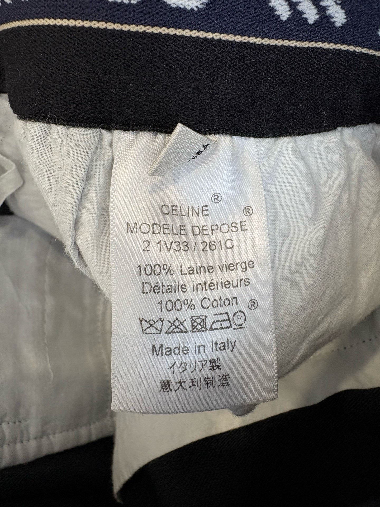 Celine Celine Belt Logo Wool Trousers Size 36" / US 14 / IT 50 - 5 Thumbnail