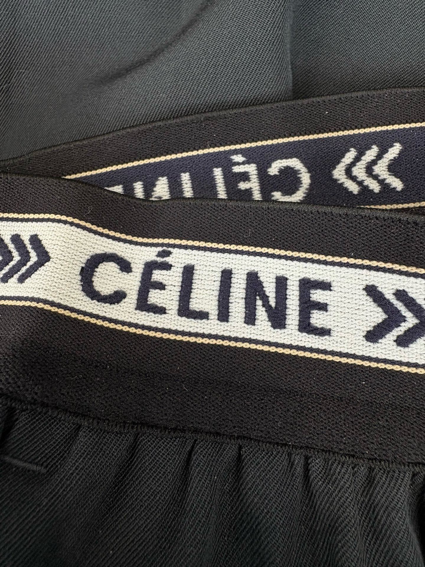 Celine Celine Belt Logo Wool Trousers Size 36" / US 14 / IT 50 - 3 Thumbnail