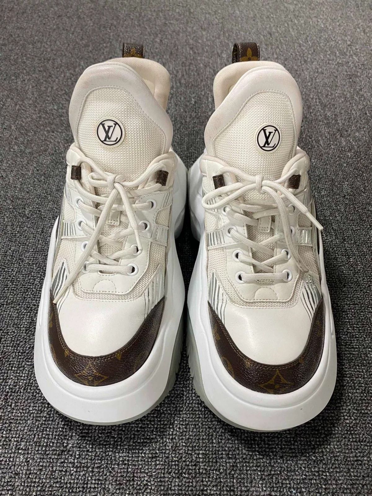 Louis Vuitton Louis Vuitton 2nd Gen White Monogram Dad Shoes Size US 7.5 / EU 40-41 - 4 Thumbnail