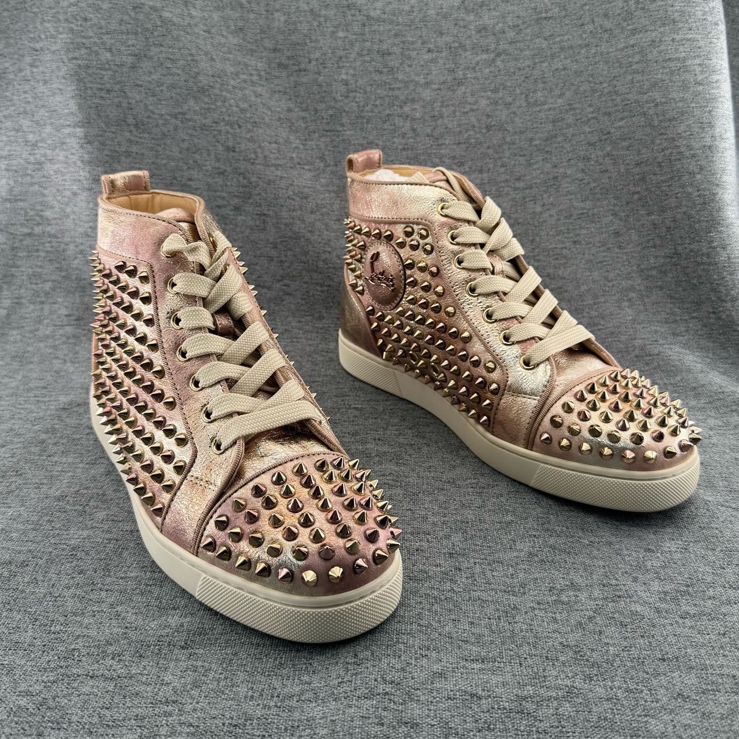 Christian Louboutin Christian Louboutin Rhinestone High-Top Sneakers Size US 6 / IT 36 - 3 Thumbnail