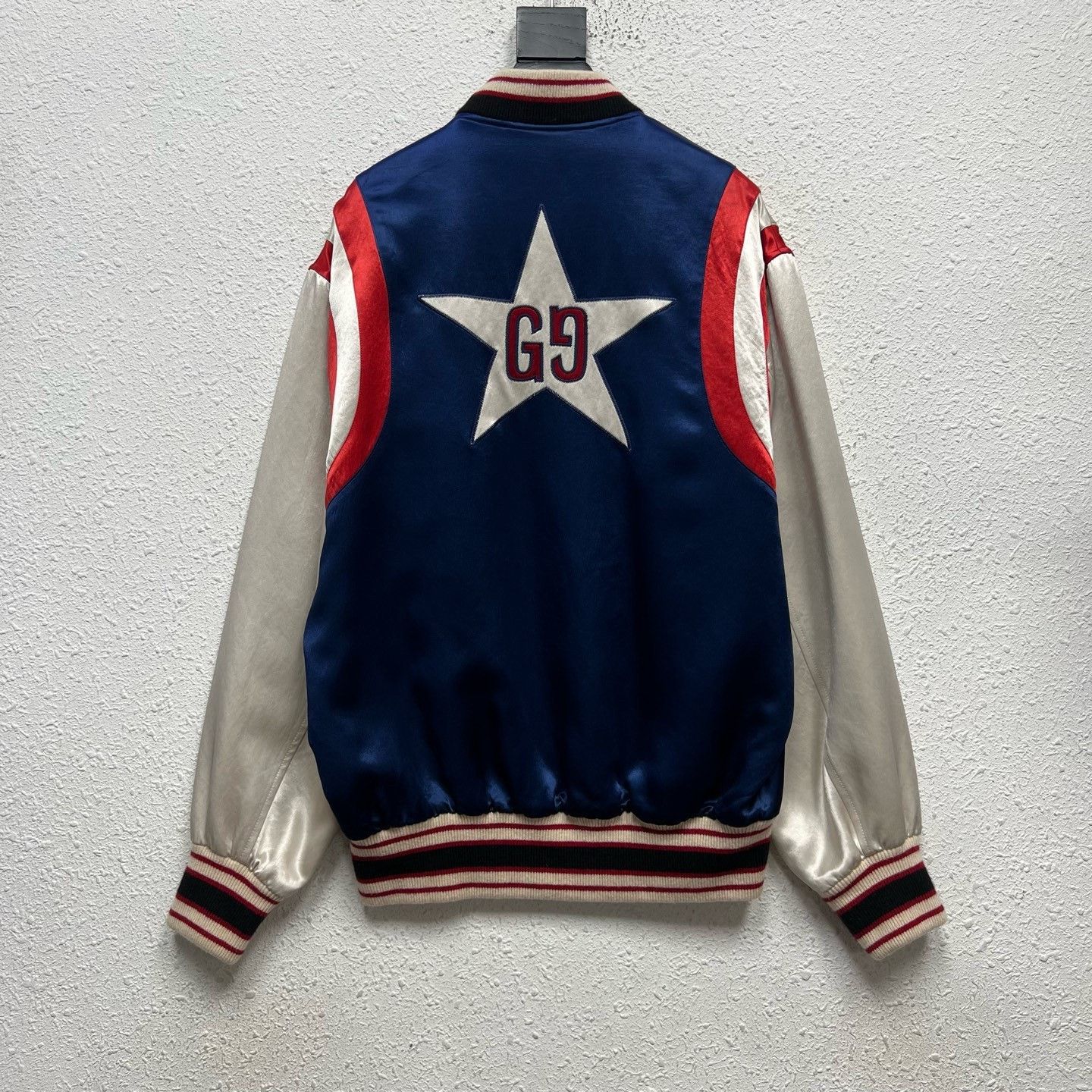 Gucci Gucci Blue Red Silk Jacket Size US S / EU 44-46 / 1 - 2 Thumbnail