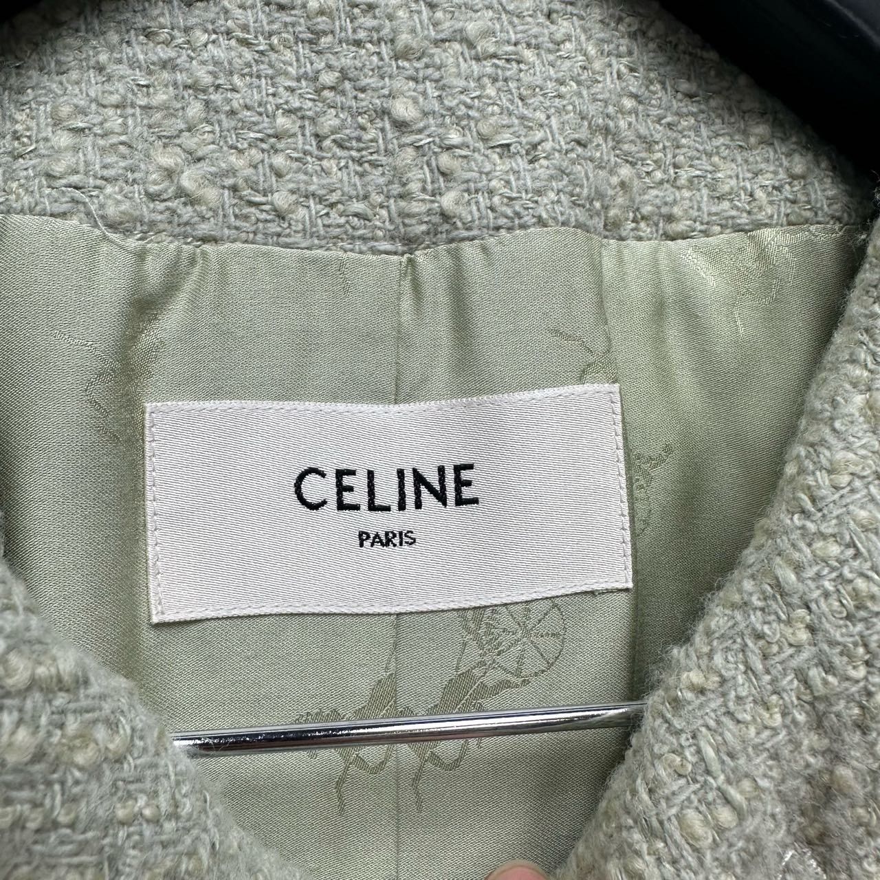 Celine Celine Aqua Green Tweed Jacket Size S / US 4 / IT 40 - 3 Thumbnail