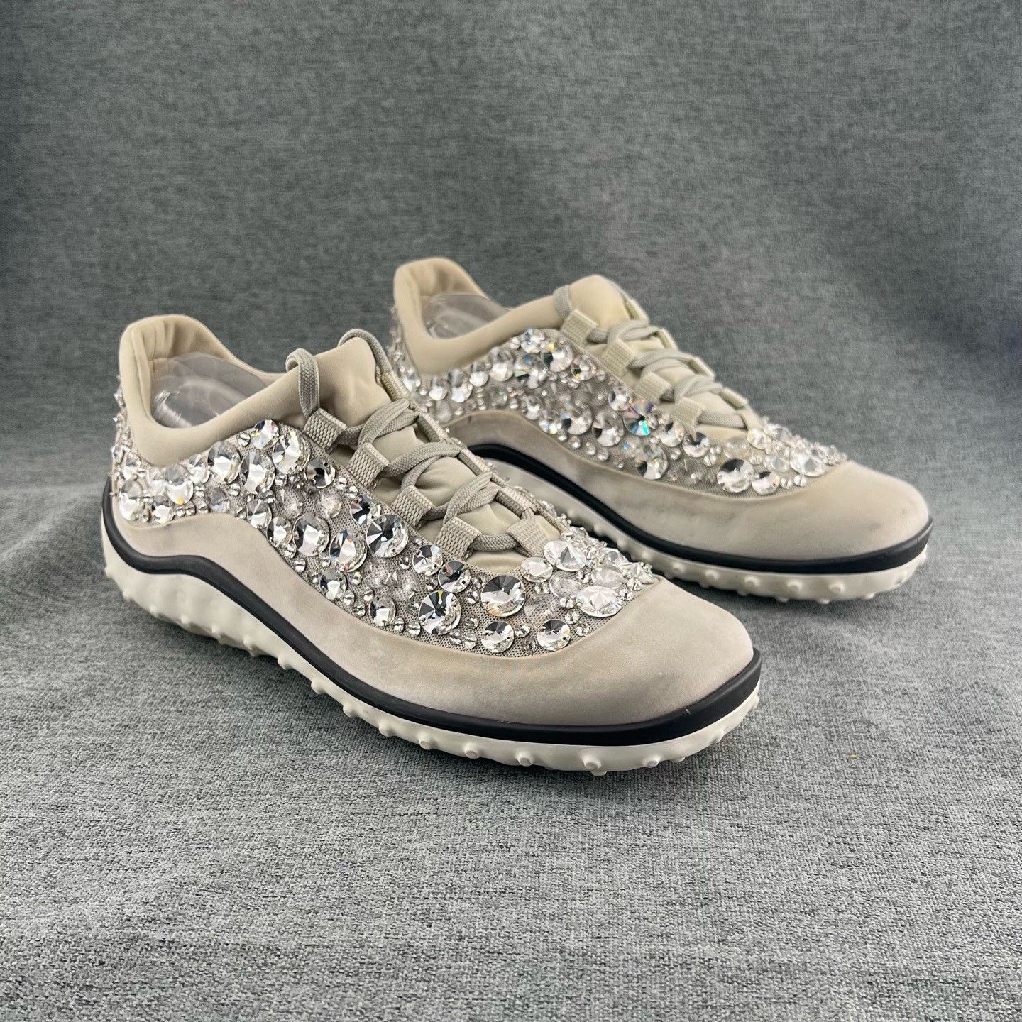 Miu Miu Miu Miu Rhinestone Round Toe Ballet Sneakers Size US 6.5 / IT 36.5 - 3 Thumbnail