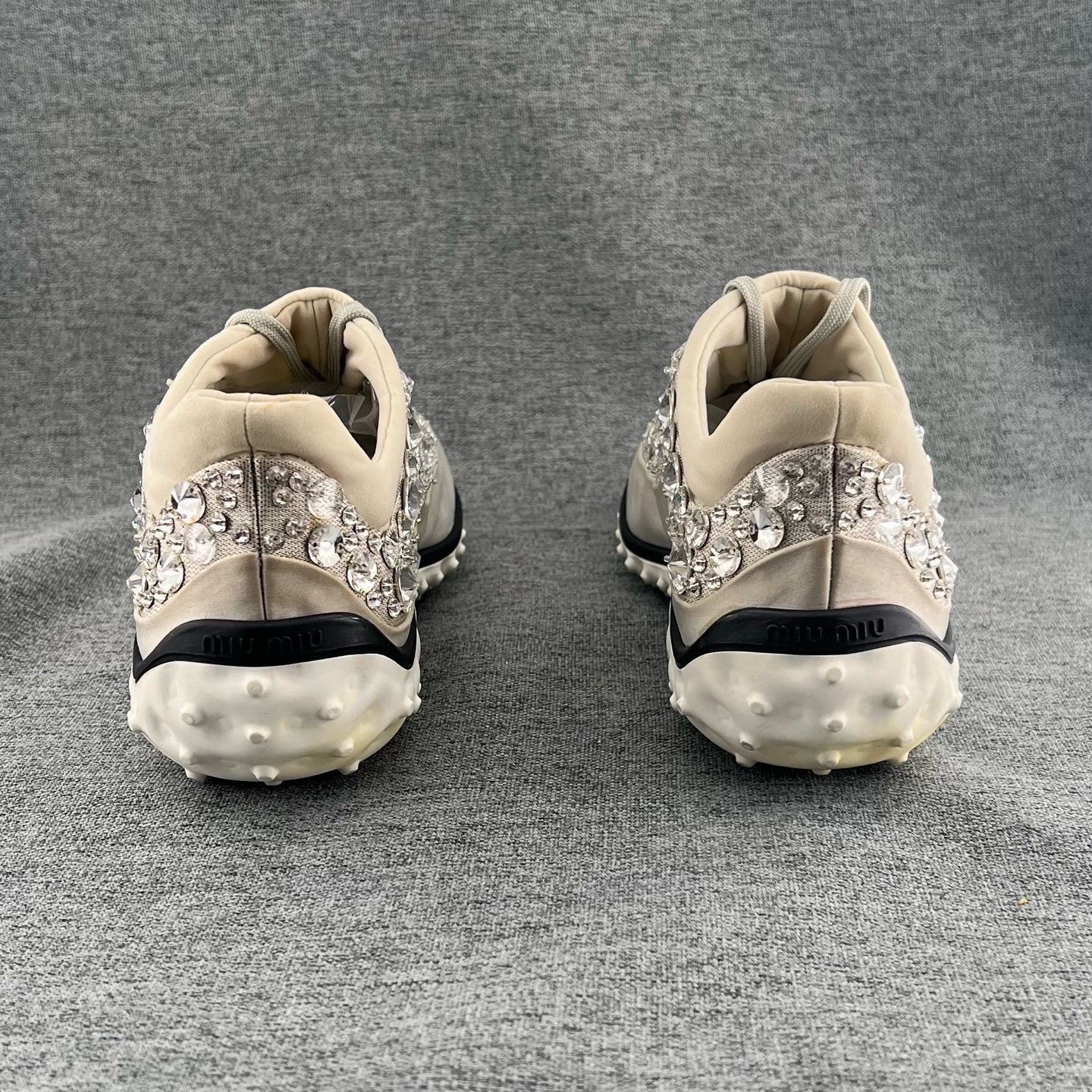 Miu Miu Miu Miu Rhinestone Round Toe Ballet Sneakers Size US 6.5 / IT 36.5 - 4 Thumbnail