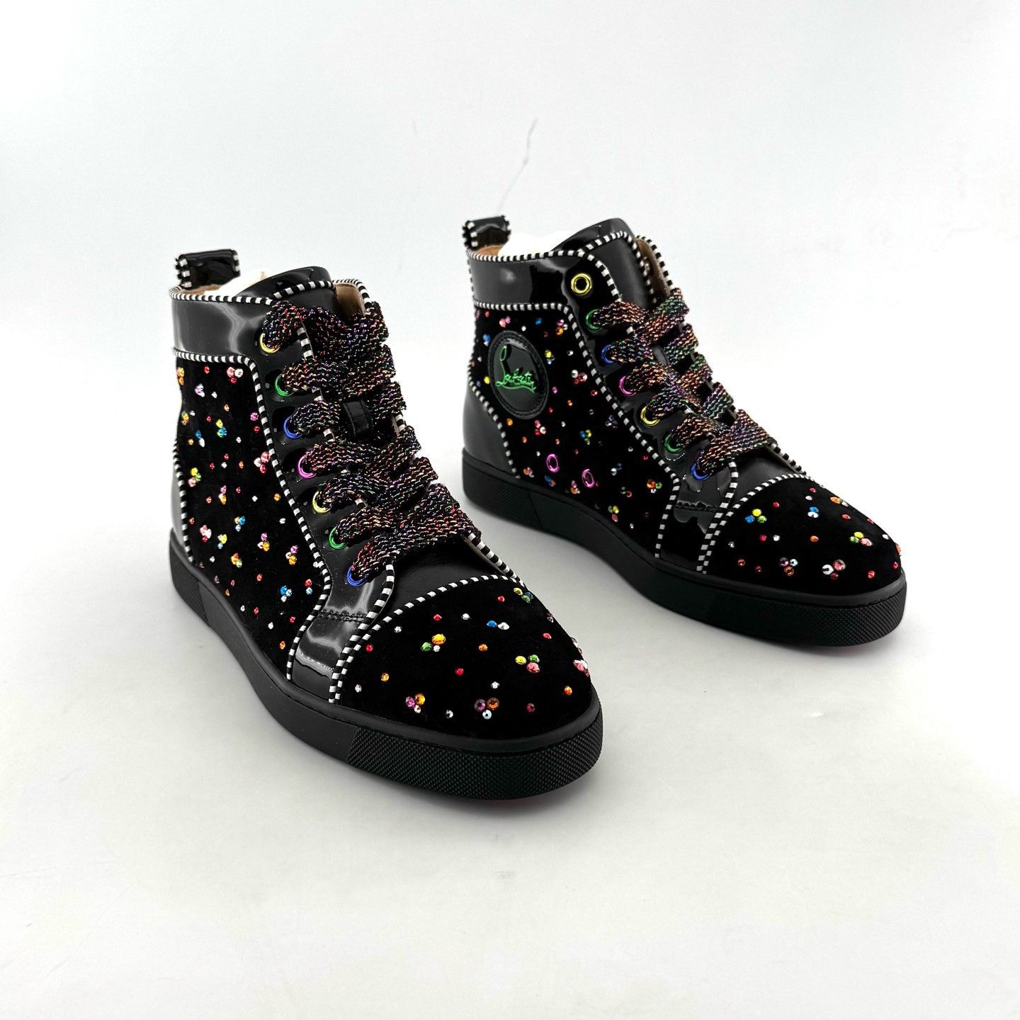 Christian Louboutin Christian Louboutin Rhinestone High-Top Sneakers Size US 6 / IT 36 - 3 Thumbnail