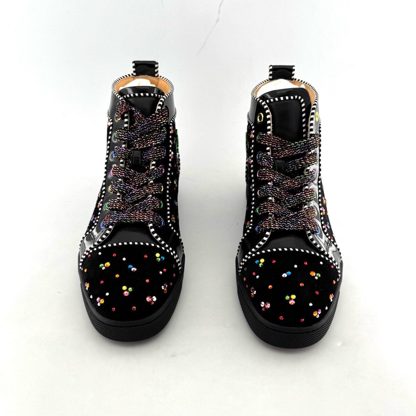Christian Louboutin Christian Louboutin Rhinestone High-Top Sneakers Size US 6 / IT 36 - 2 Thumbnail