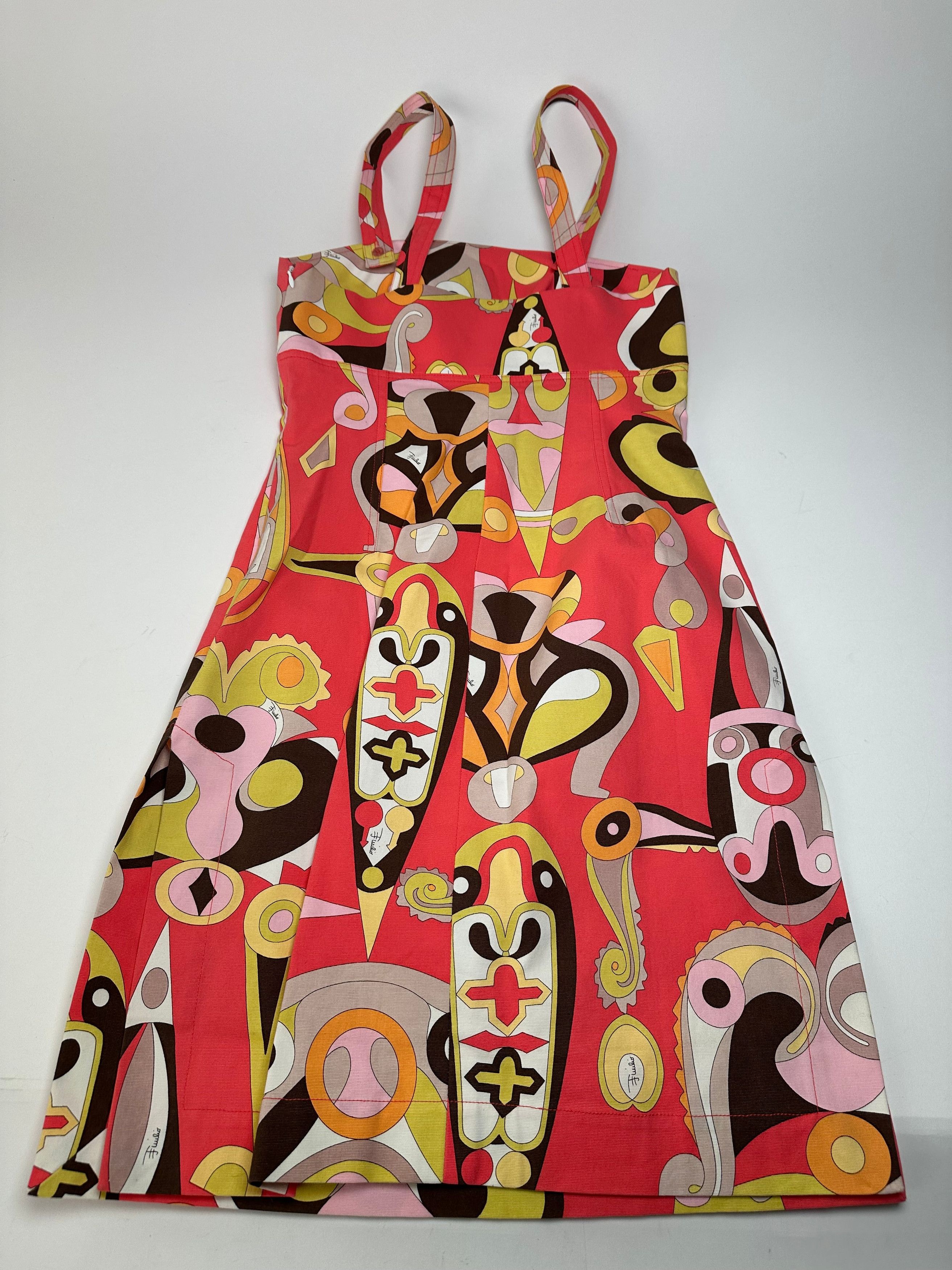 Emilio Pucci Vintage Abstract Dress Size M / US 6-8 / IT 42-44 - 7 Thumbnail