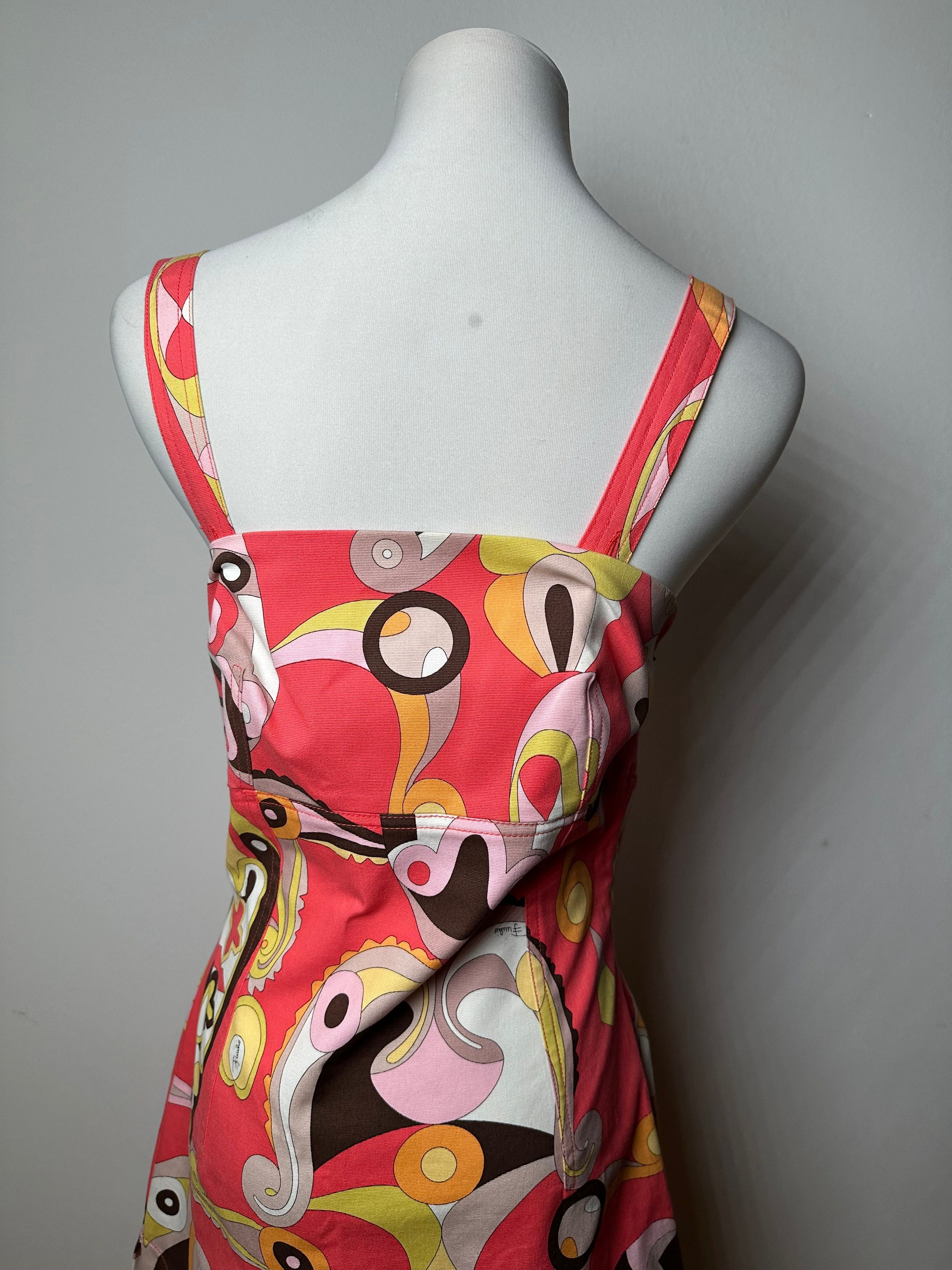 Emilio Pucci Vintage Abstract Dress Size M / US 6-8 / IT 42-44 - 15 Thumbnail