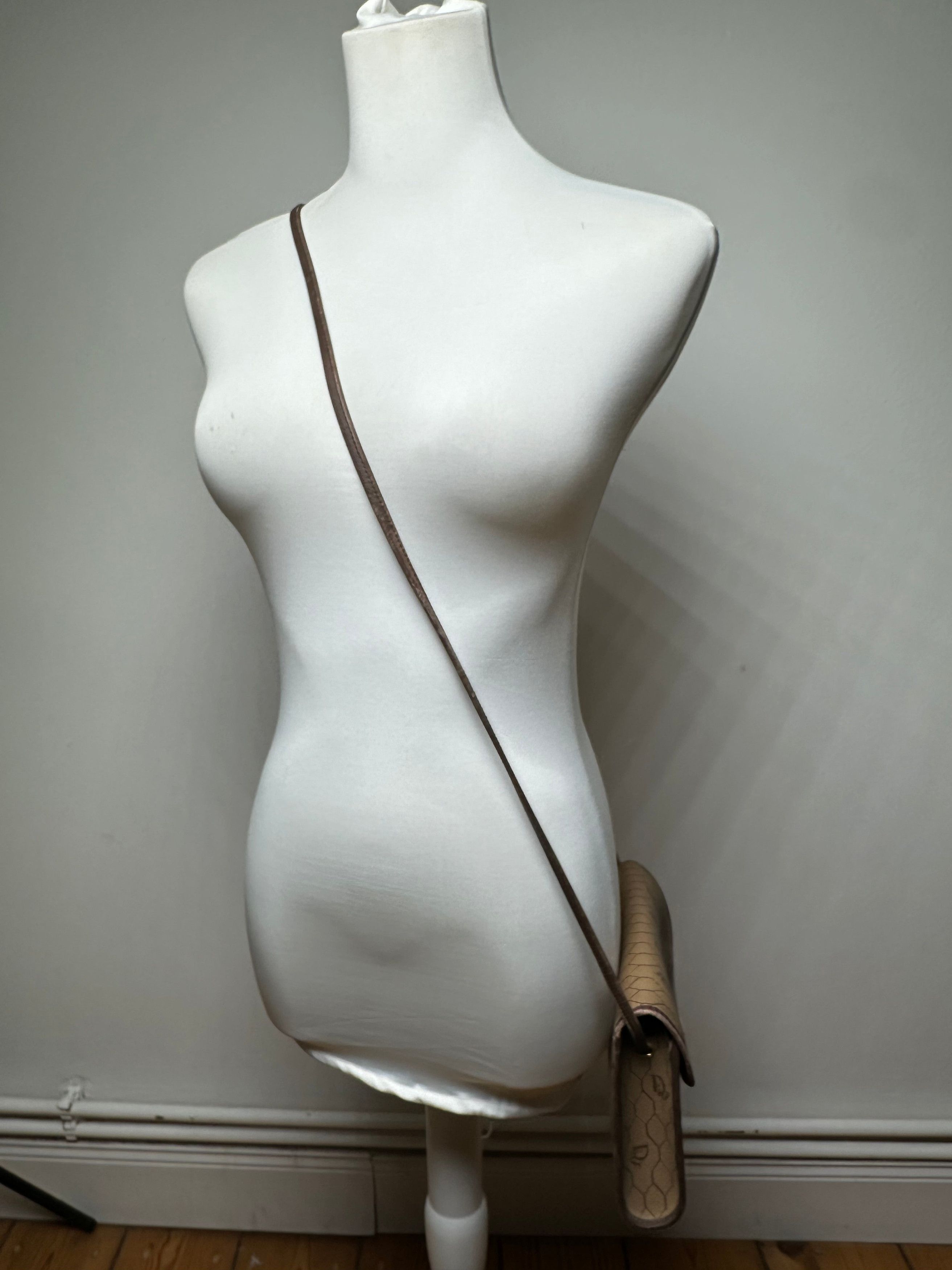 Dior Vintage Leather Shoulder Bag Beige Brown Size ONE SIZE - 4 Thumbnail