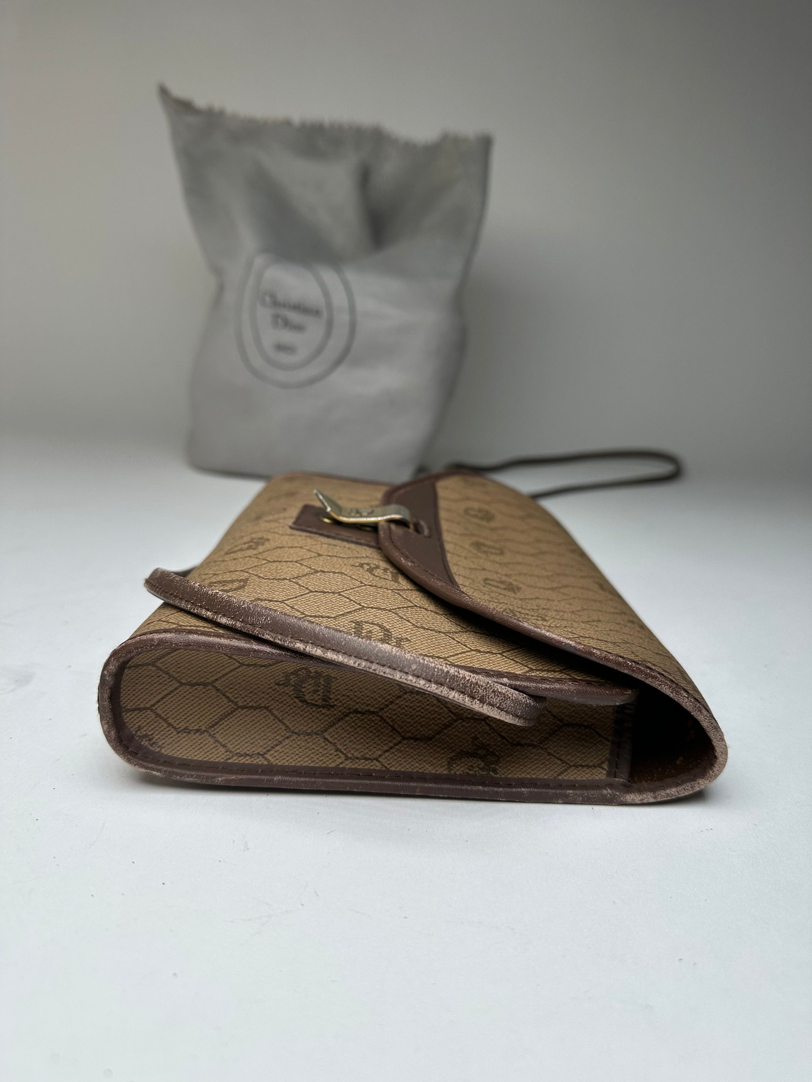 Dior Vintage Leather Shoulder Bag Beige Brown Size ONE SIZE - 10 Thumbnail