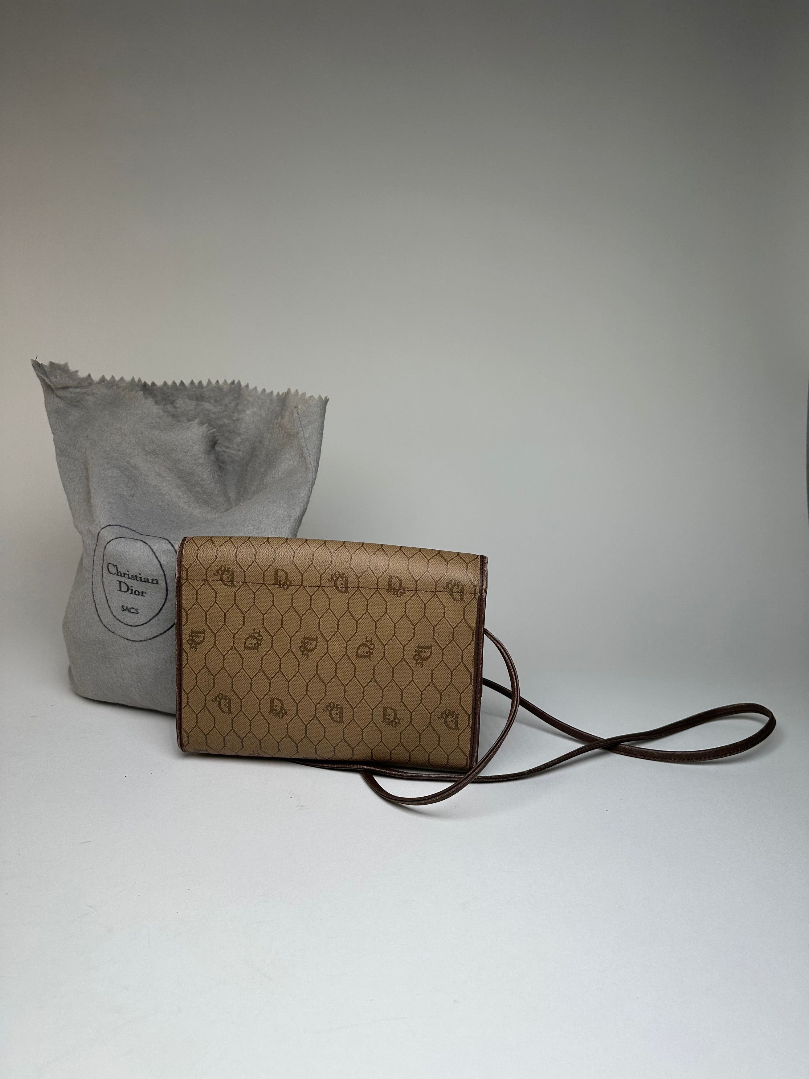Dior Vintage Leather Shoulder Bag Beige Brown Size ONE SIZE - 2 Thumbnail