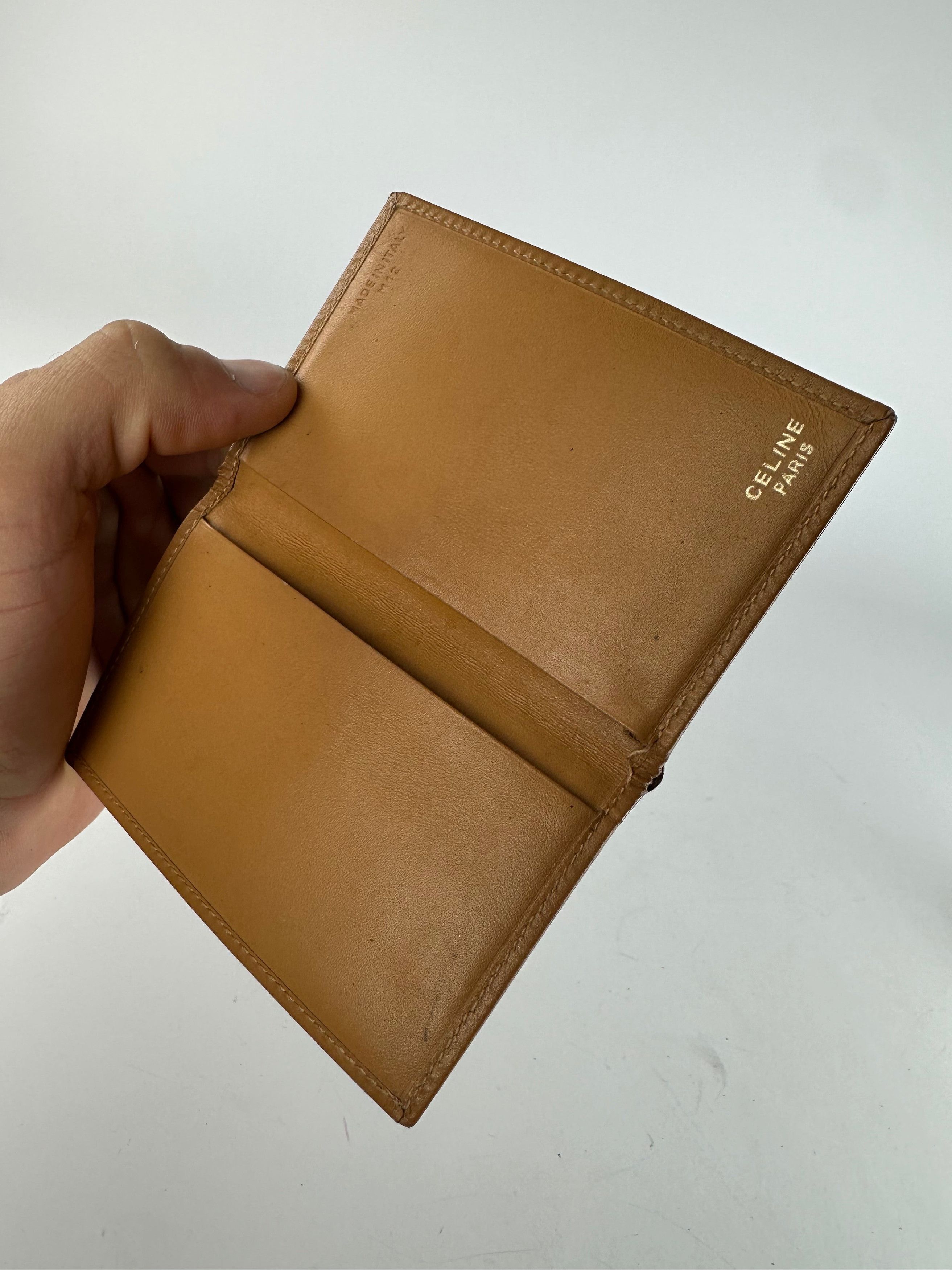 Celine Vintage Paris Triomphe Monogram Card Holder Brown Size ONE SIZE - 4 Thumbnail