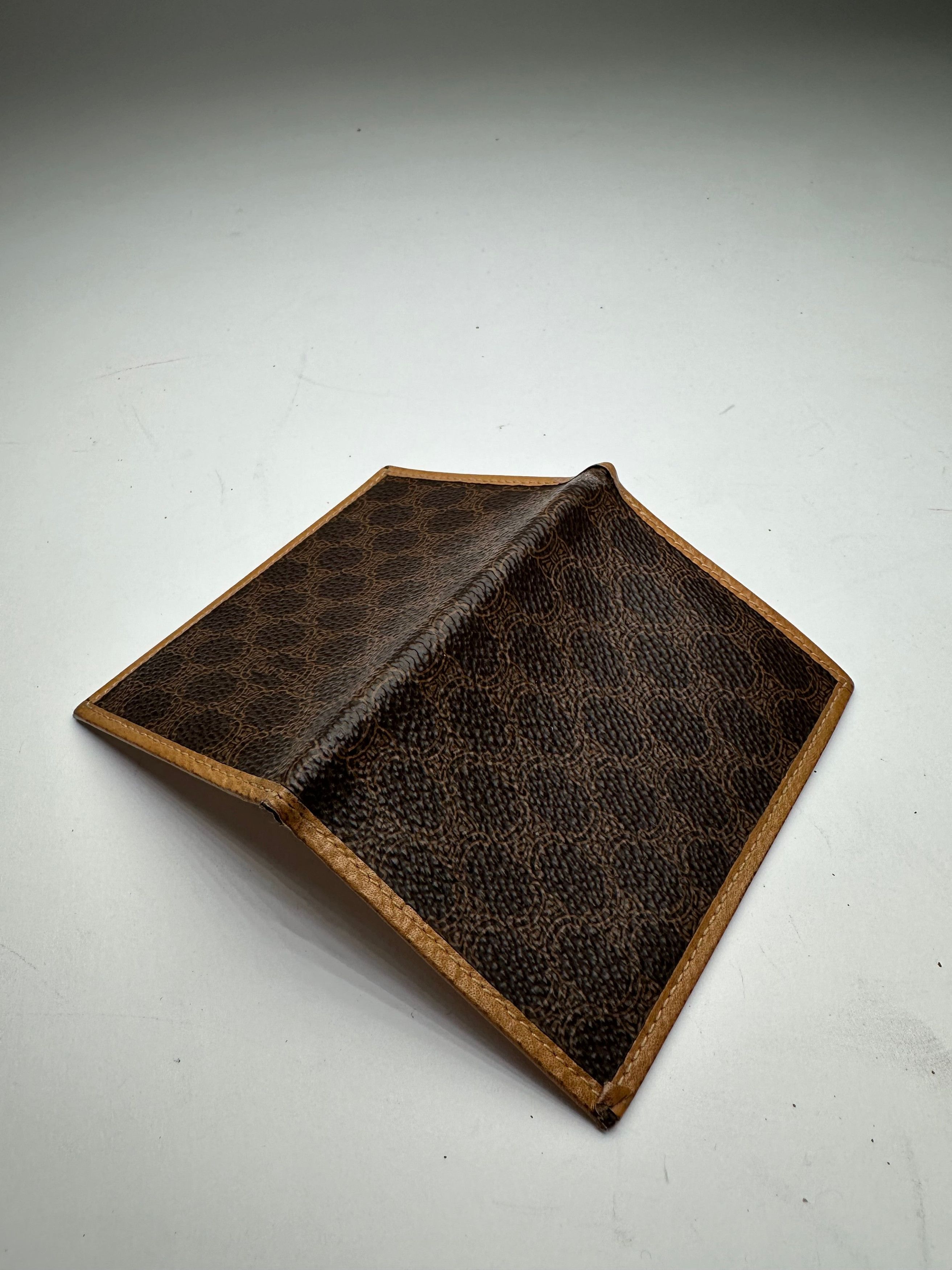 Celine Vintage Paris Triomphe Monogram Card Holder Brown Size ONE SIZE - 8 Thumbnail
