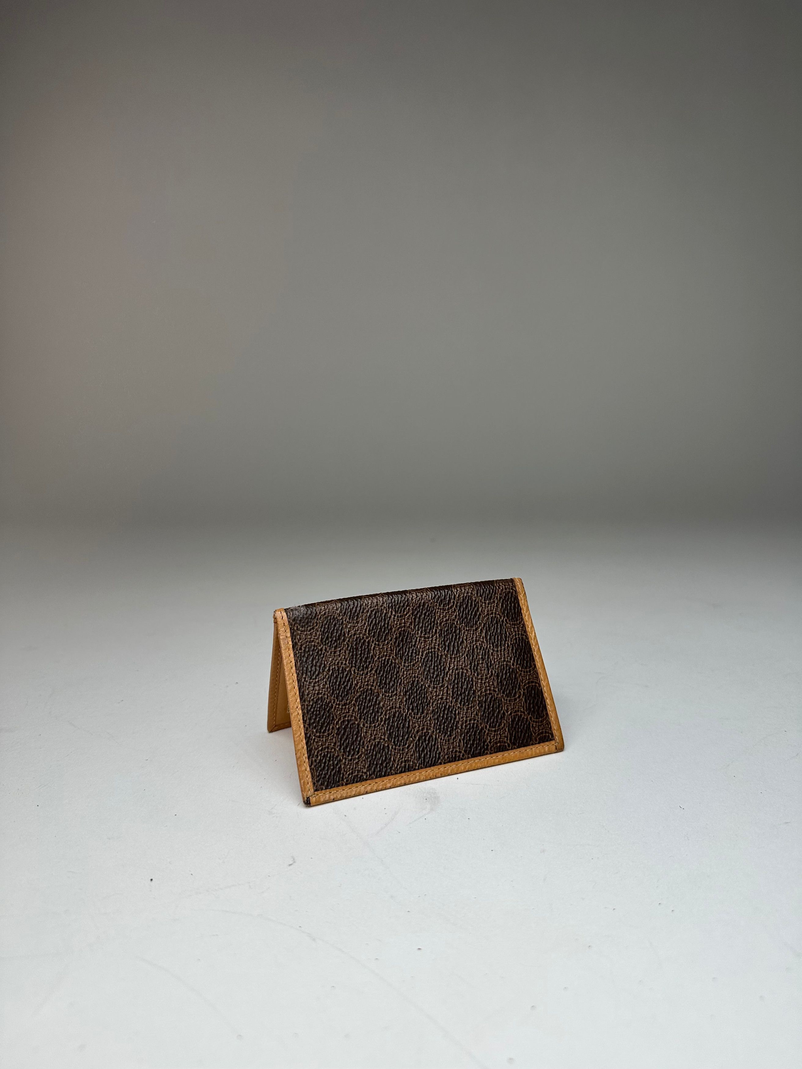 Celine Vintage Paris Triomphe Monogram Card Holder Brown Size ONE SIZE - 6 Thumbnail