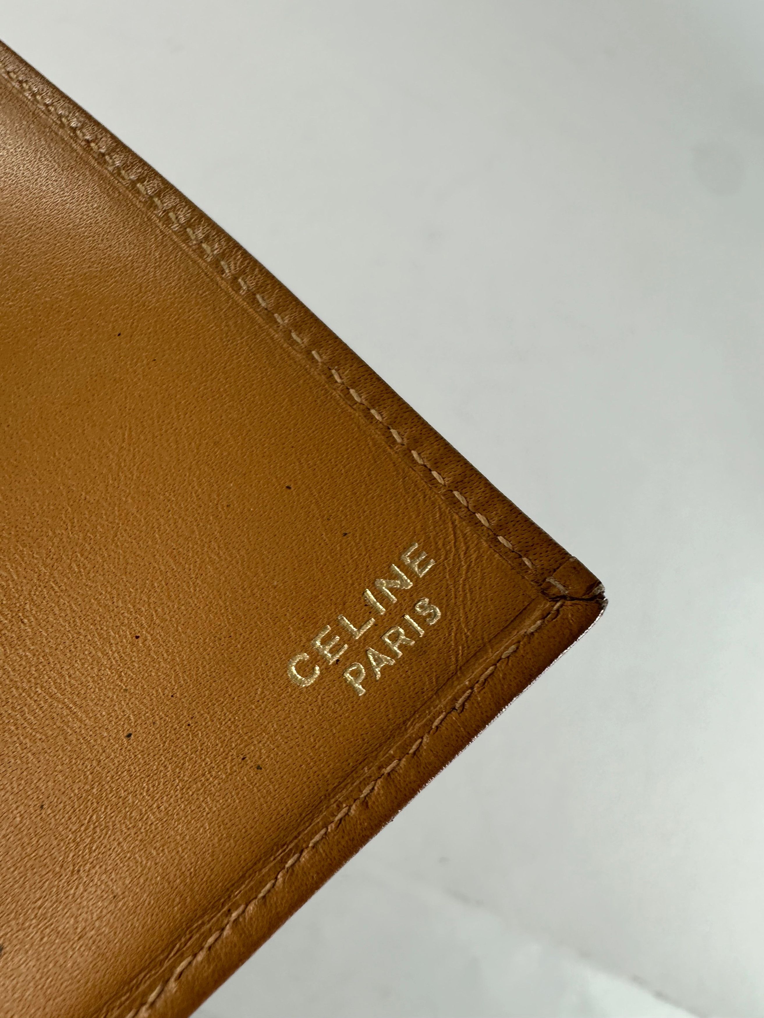 Celine Vintage Paris Triomphe Monogram Card Holder Brown Size ONE SIZE - 7 Thumbnail
