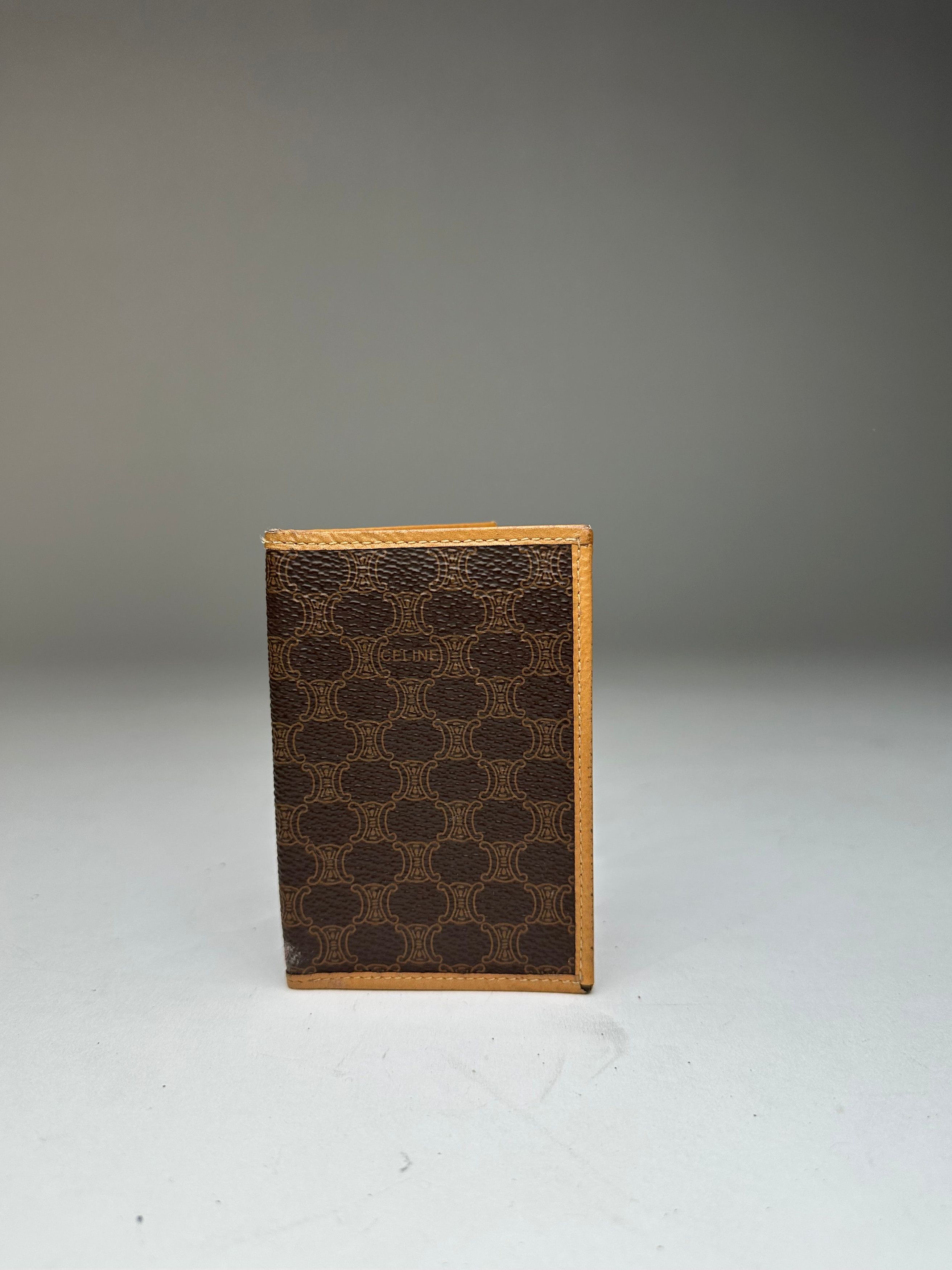 Celine Vintage Paris Triomphe Monogram Card Holder Brown Size ONE SIZE - 2 Thumbnail