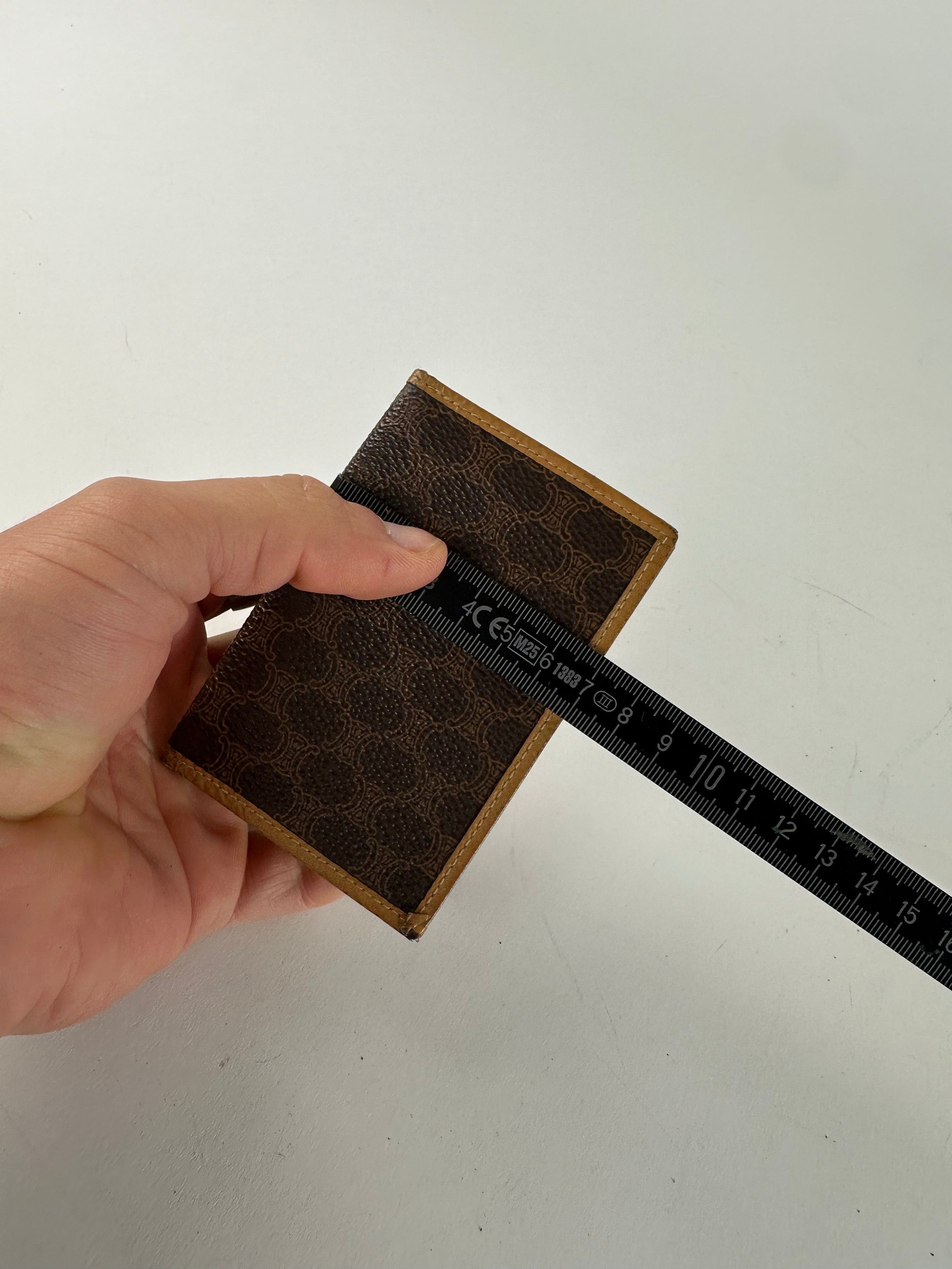 Celine Vintage Paris Triomphe Monogram Card Holder Brown Size ONE SIZE - 10 Thumbnail