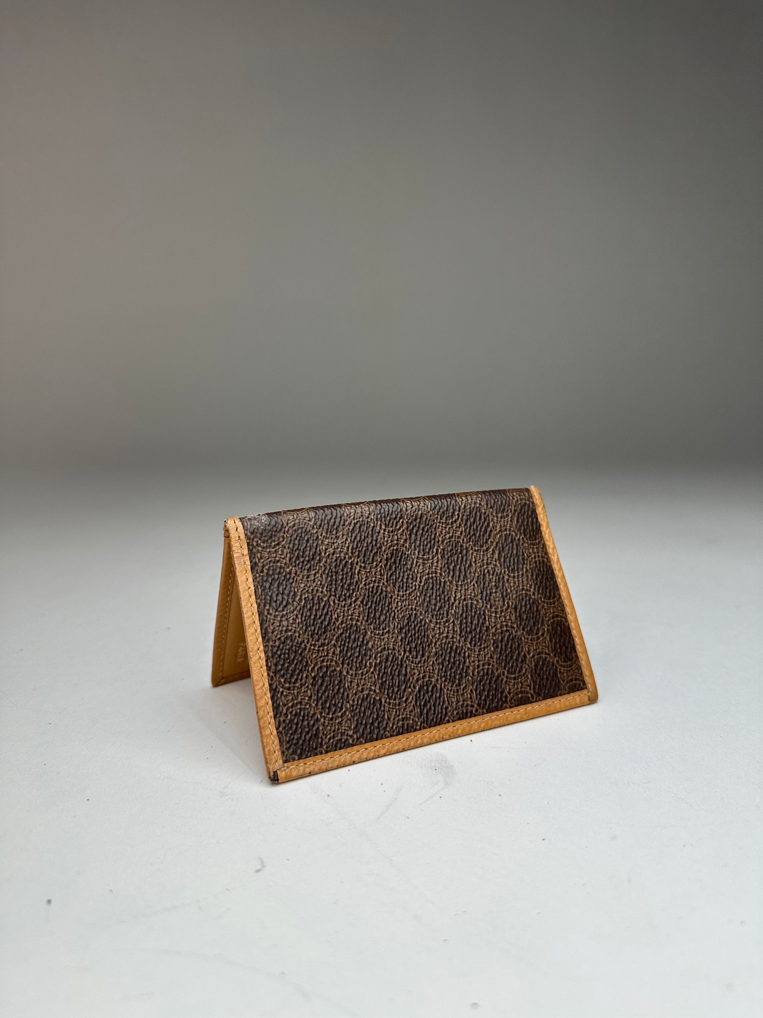 Celine Vintage Paris Triomphe Monogram Card Holder Brown Size ONE SIZE - 11 Thumbnail