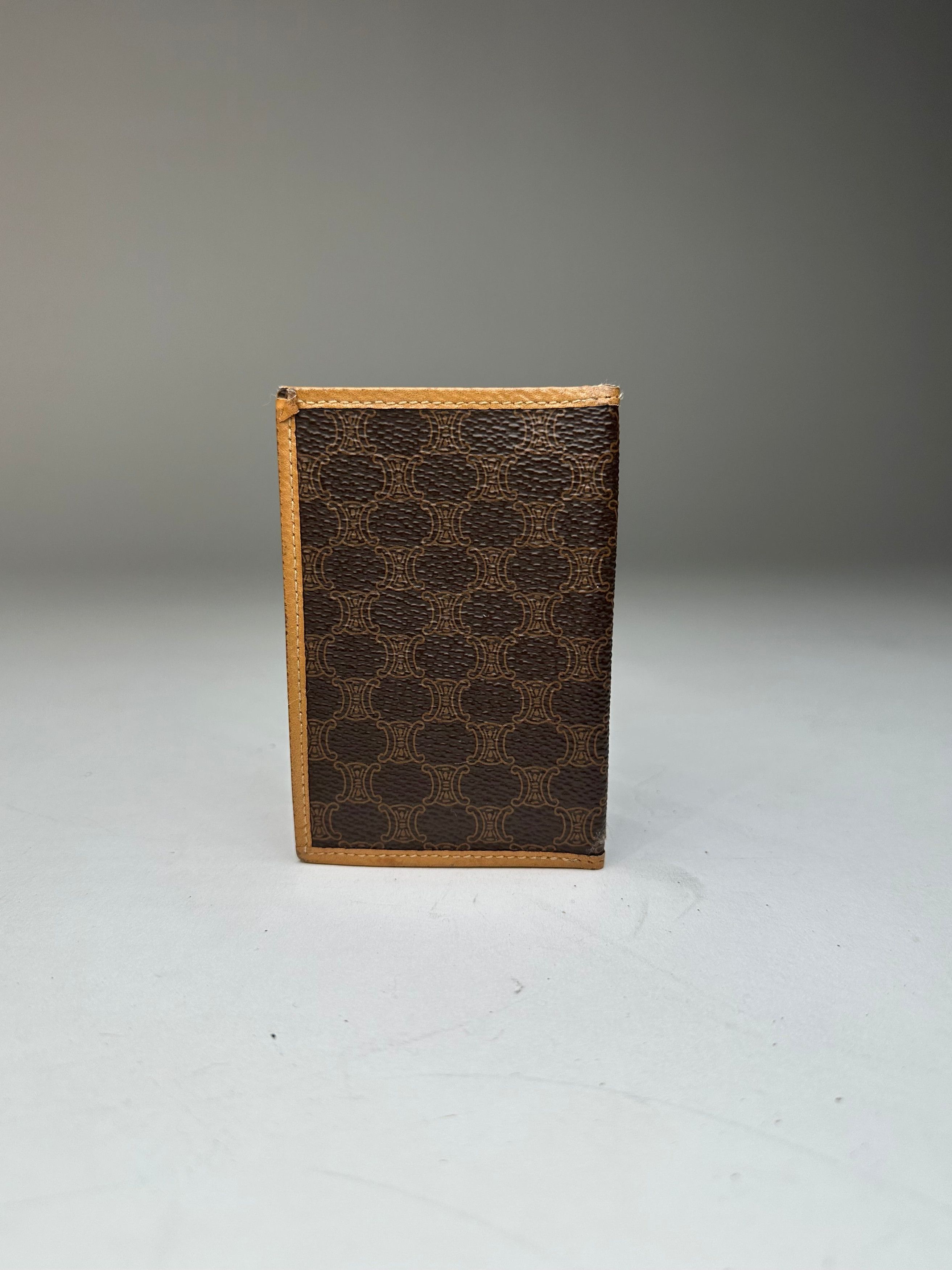 Celine Vintage Paris Triomphe Monogram Card Holder Brown Size ONE SIZE - 3 Thumbnail