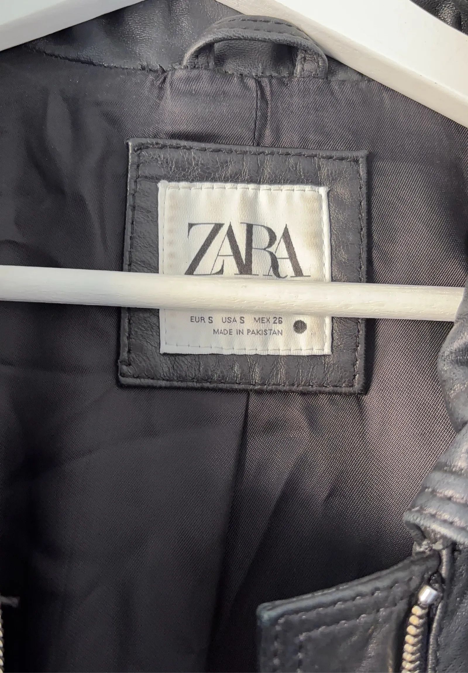 Zara Zara Leather Jacket Size S / US 4 / IT 40 - 2 Thumbnail