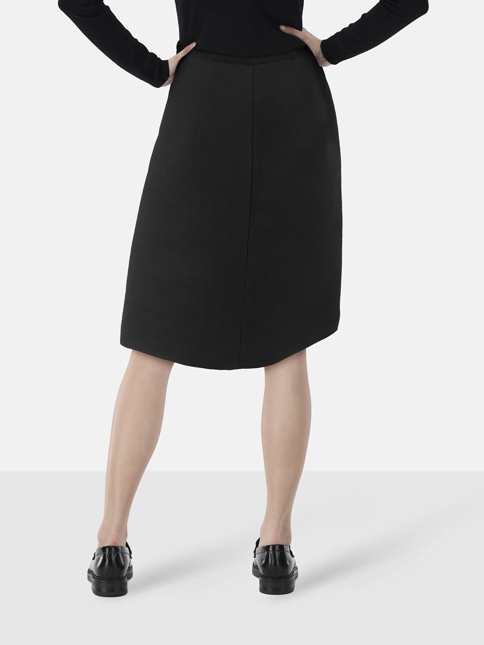 Bottega Veneta Black A-Line Knee Length Skirt Size 27" / US 4 / IT 40 - 2 Thumbnail