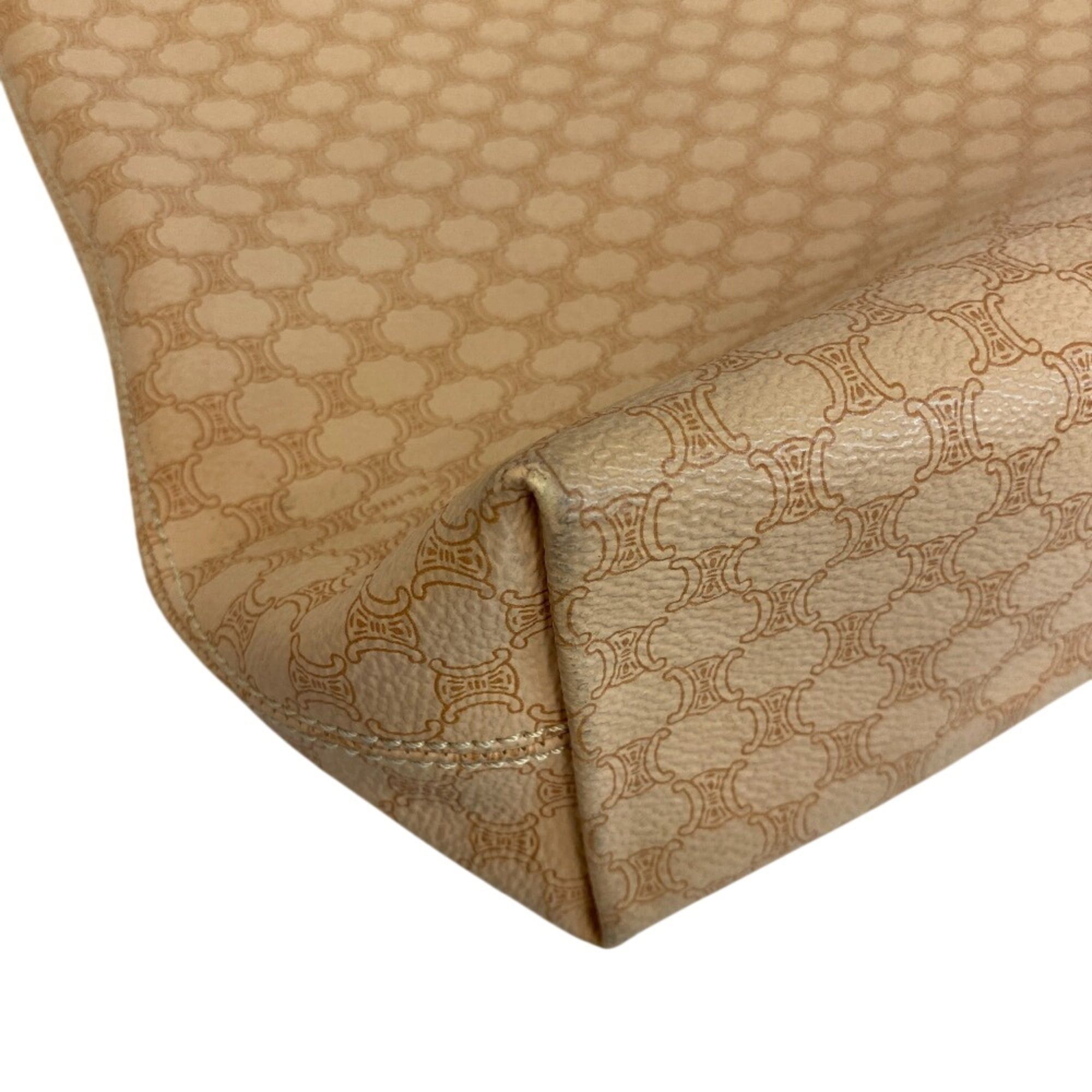 Celine CELINE Macadam Shoulder Tote Bag, Beige Size ONE SIZE - 3 Thumbnail
