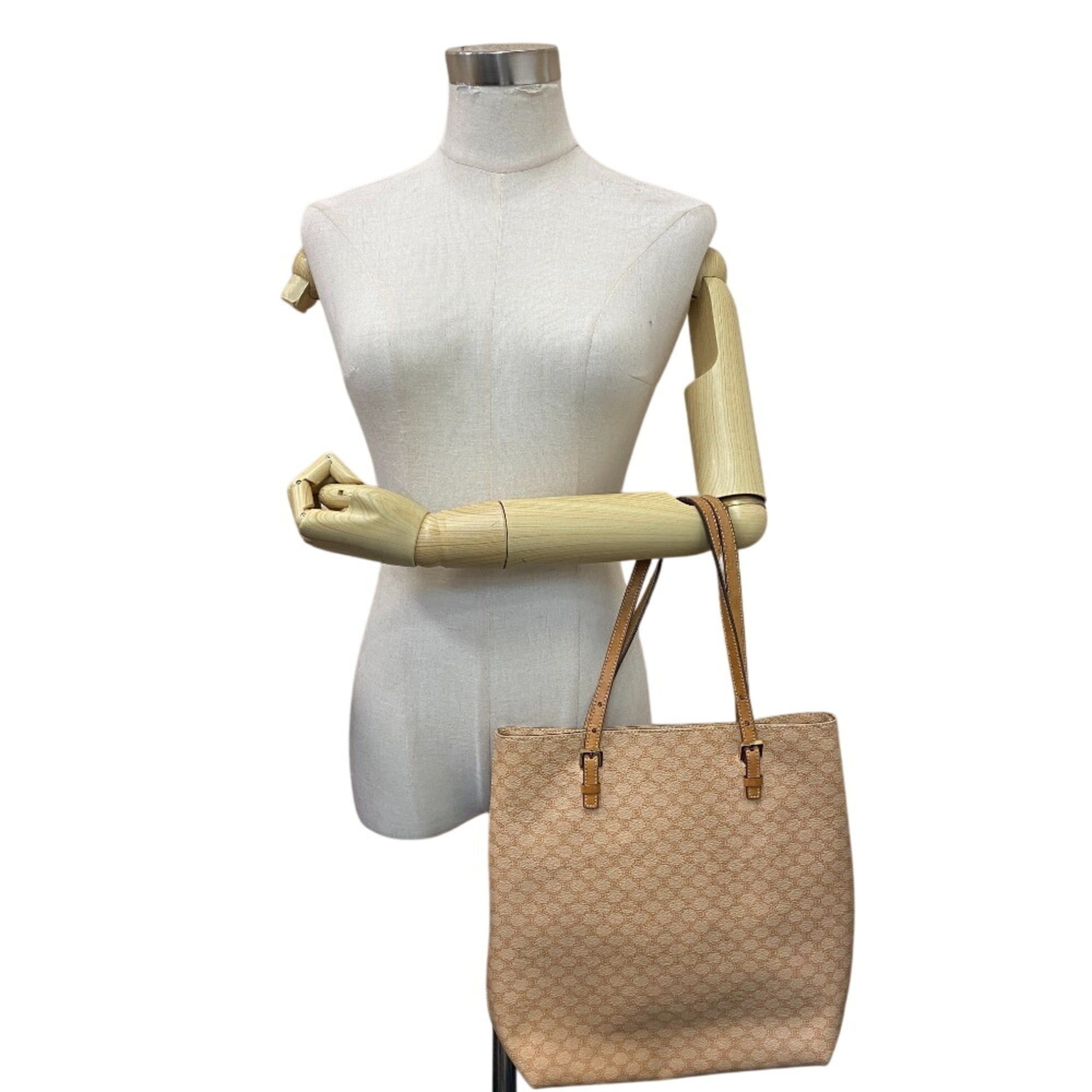 Celine CELINE Macadam Shoulder Tote Bag, Beige Size ONE SIZE - 13 Thumbnail