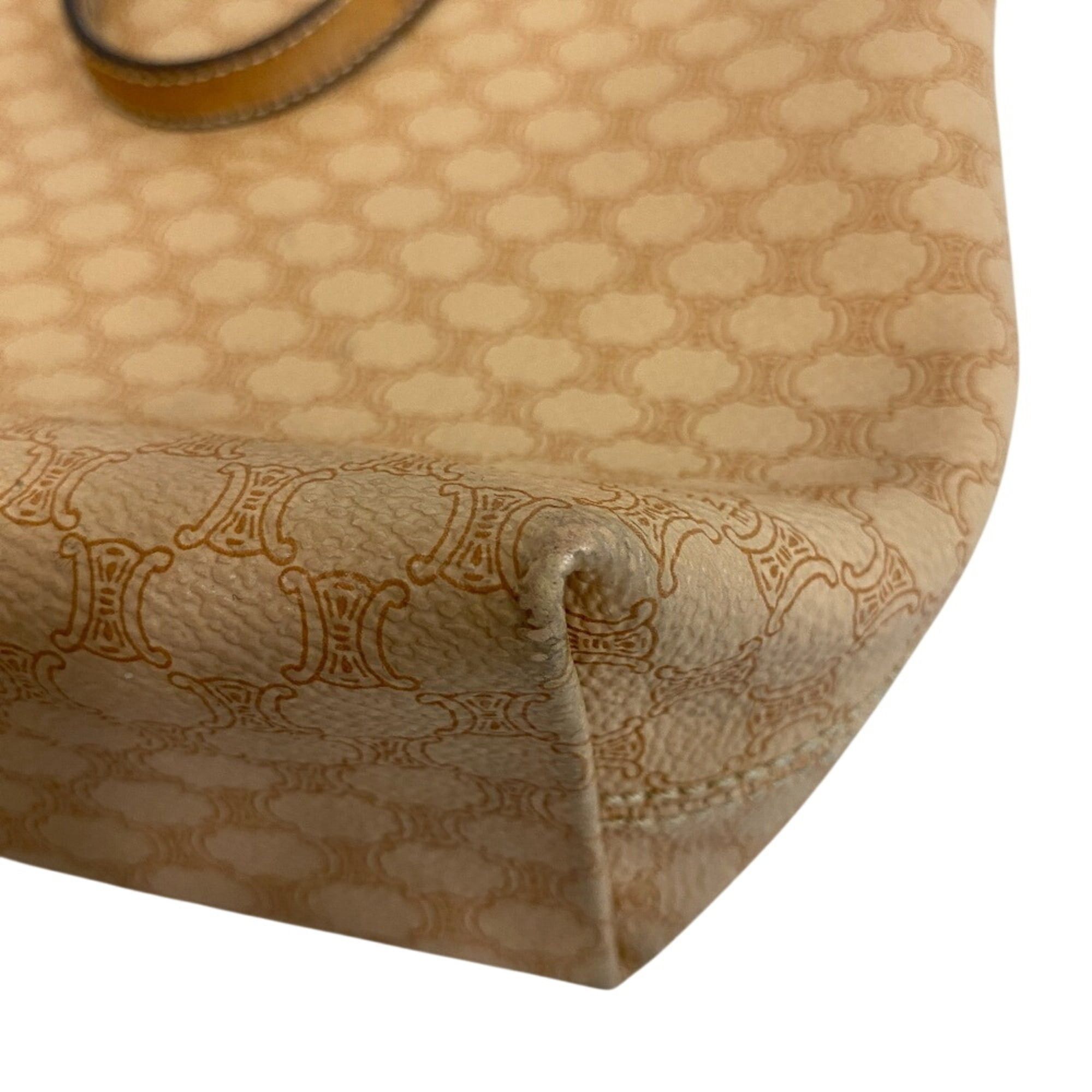 Celine CELINE Macadam Shoulder Tote Bag, Beige Size ONE SIZE - 6 Thumbnail