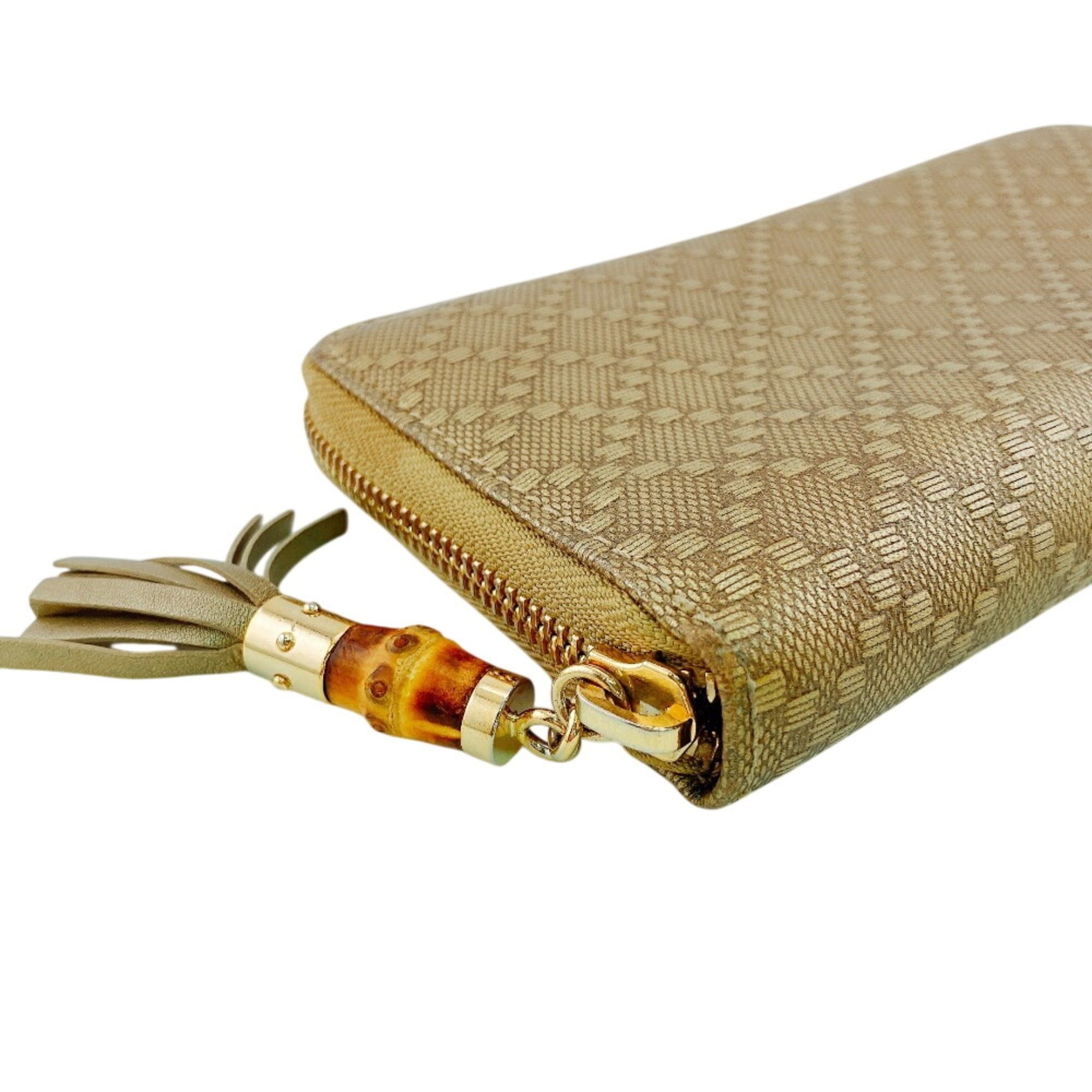 Gucci GUCCI 224253 Diamante Bamboo Tassel Long Wallet Gold Size ONE SIZE - 3 Thumbnail