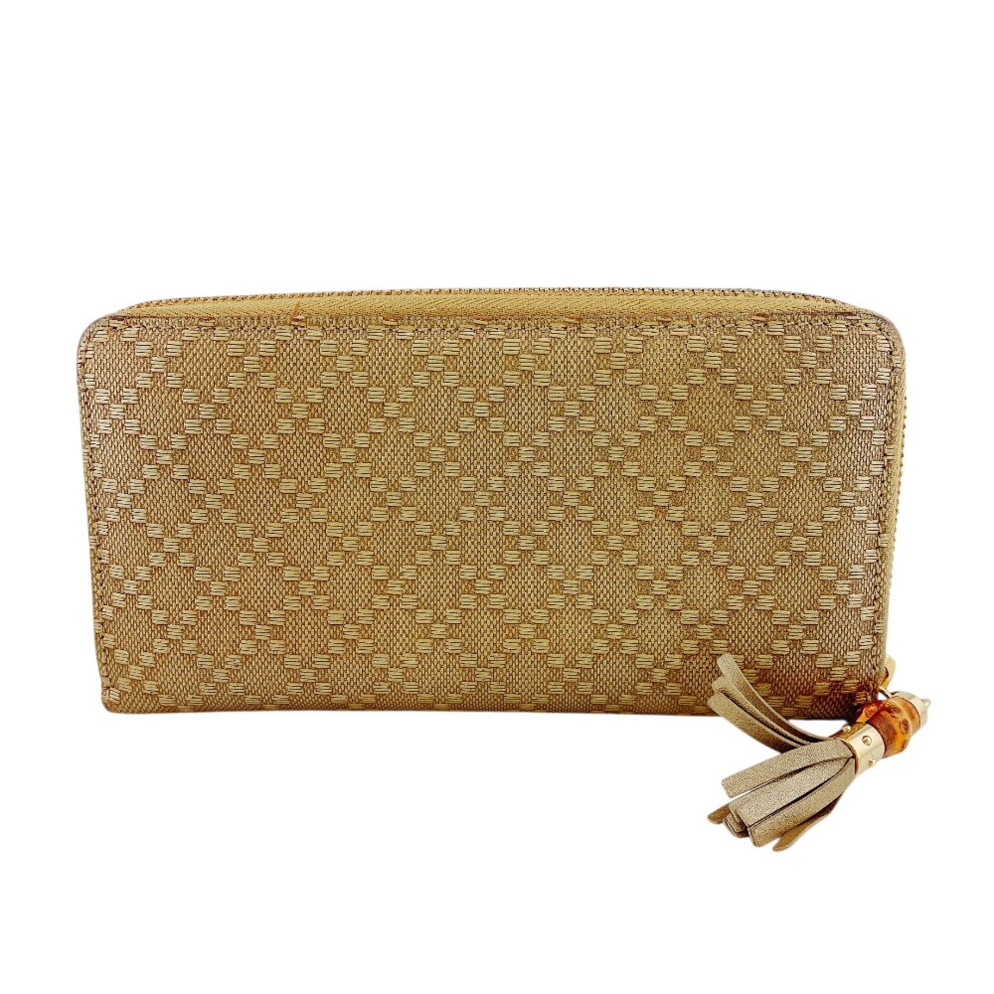 Gucci GUCCI 224253 Diamante Bamboo Tassel Long Wallet Gold Size ONE SIZE - 2 Thumbnail