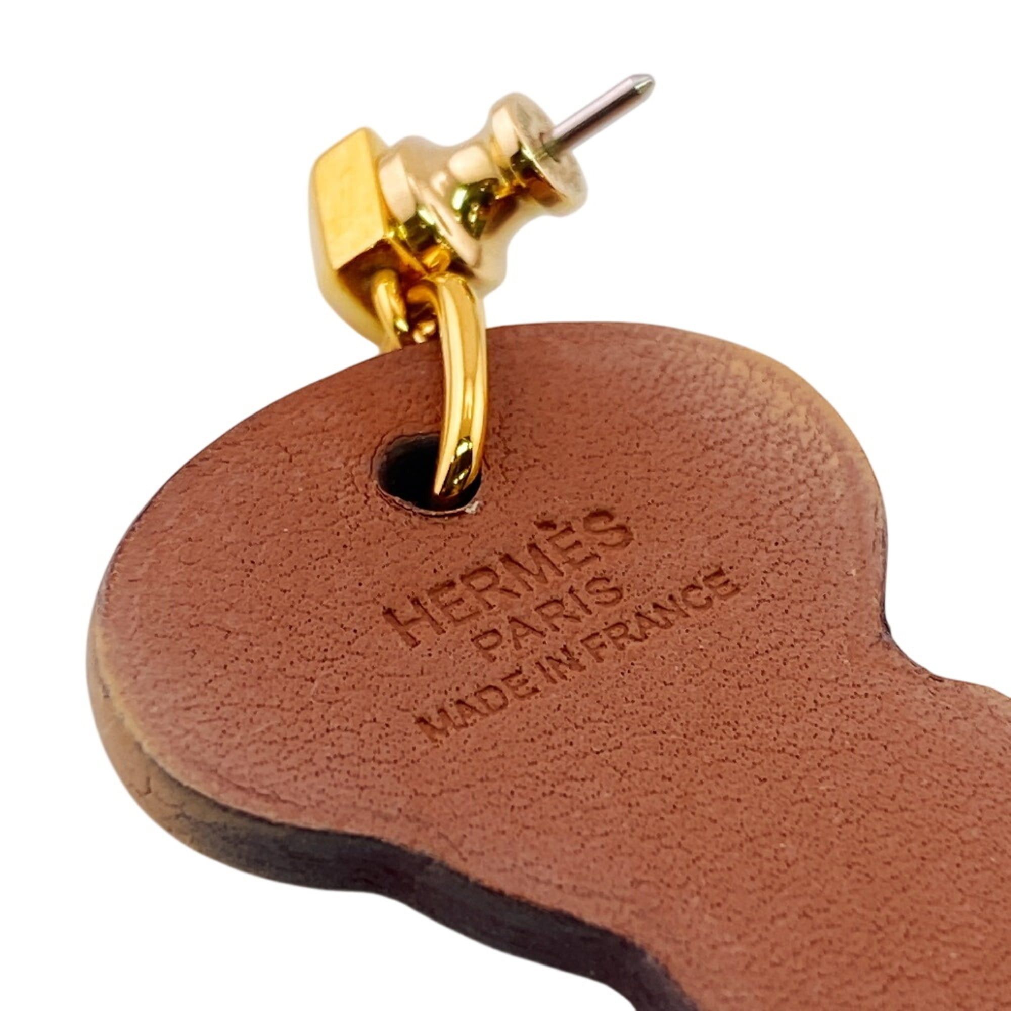 Hermes HERMES H Curiosité Earrings, Brown Jewelry Size ONE SIZE - 9 Thumbnail