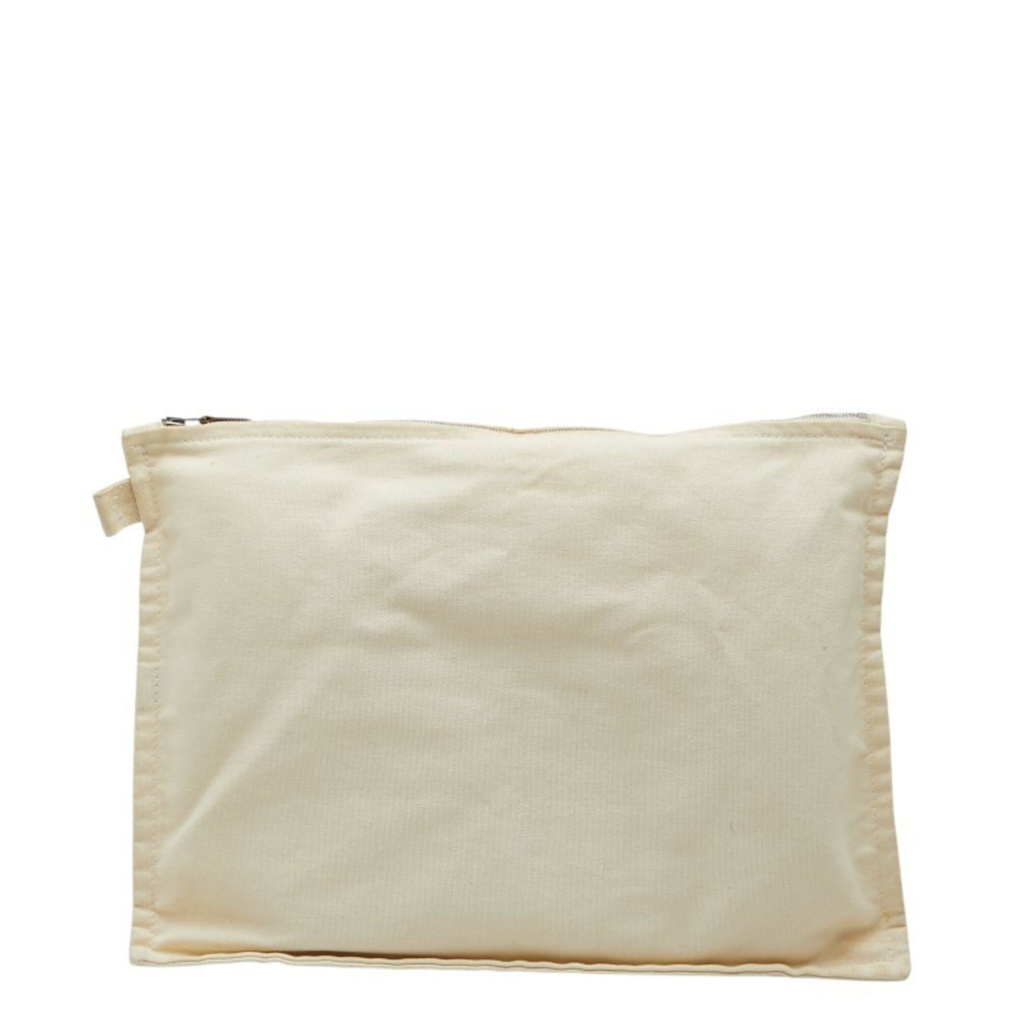 Hermes Hermes Bora Handbag and Pouch Set (Ivory Cotton) for Women Size ONE SIZE - 2 Thumbnail