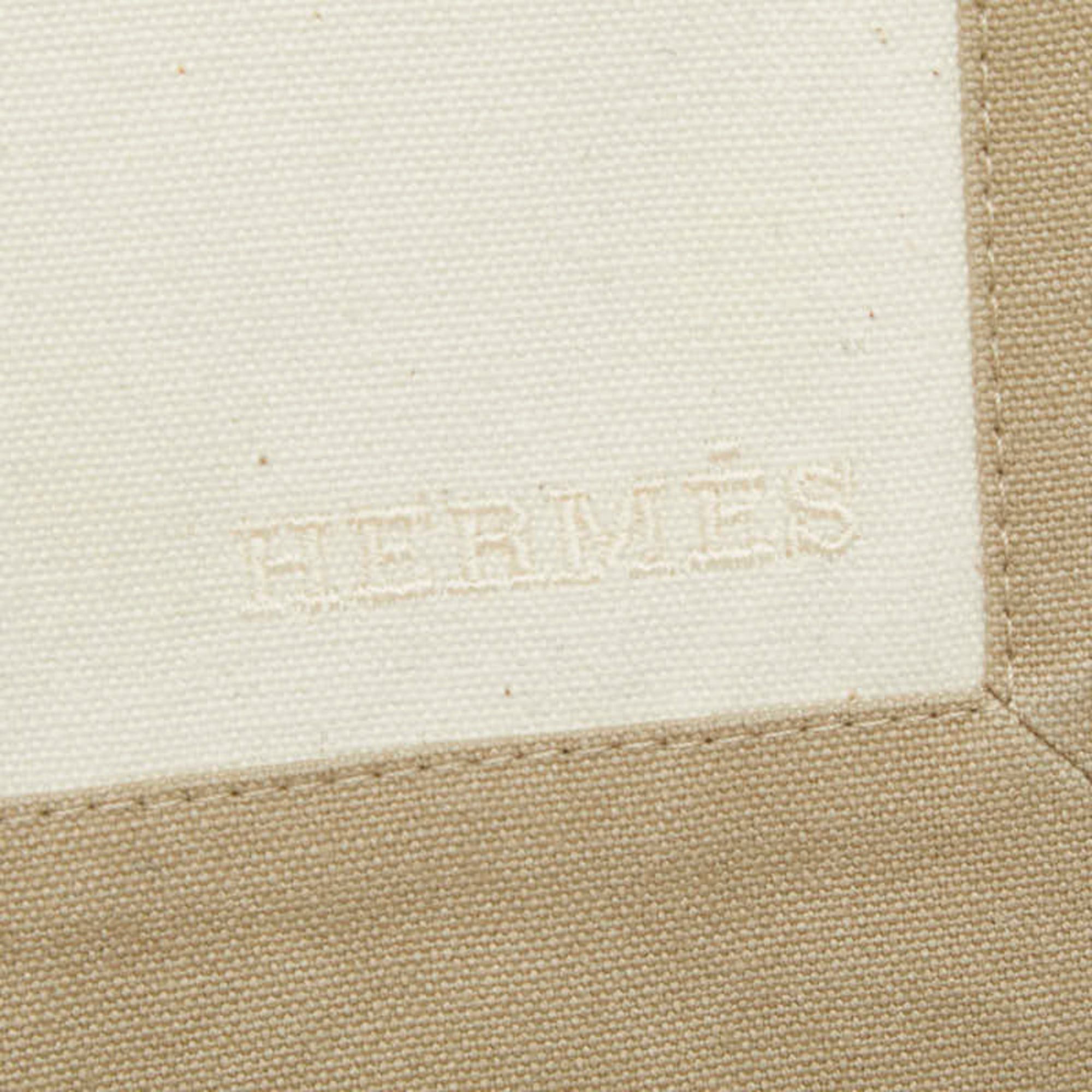 Hermes Hermes Tapidocell Clutch Bag, Ivory/Beige Canvas, Women's HERMES Size ONE SIZE - 7 Thumbnail