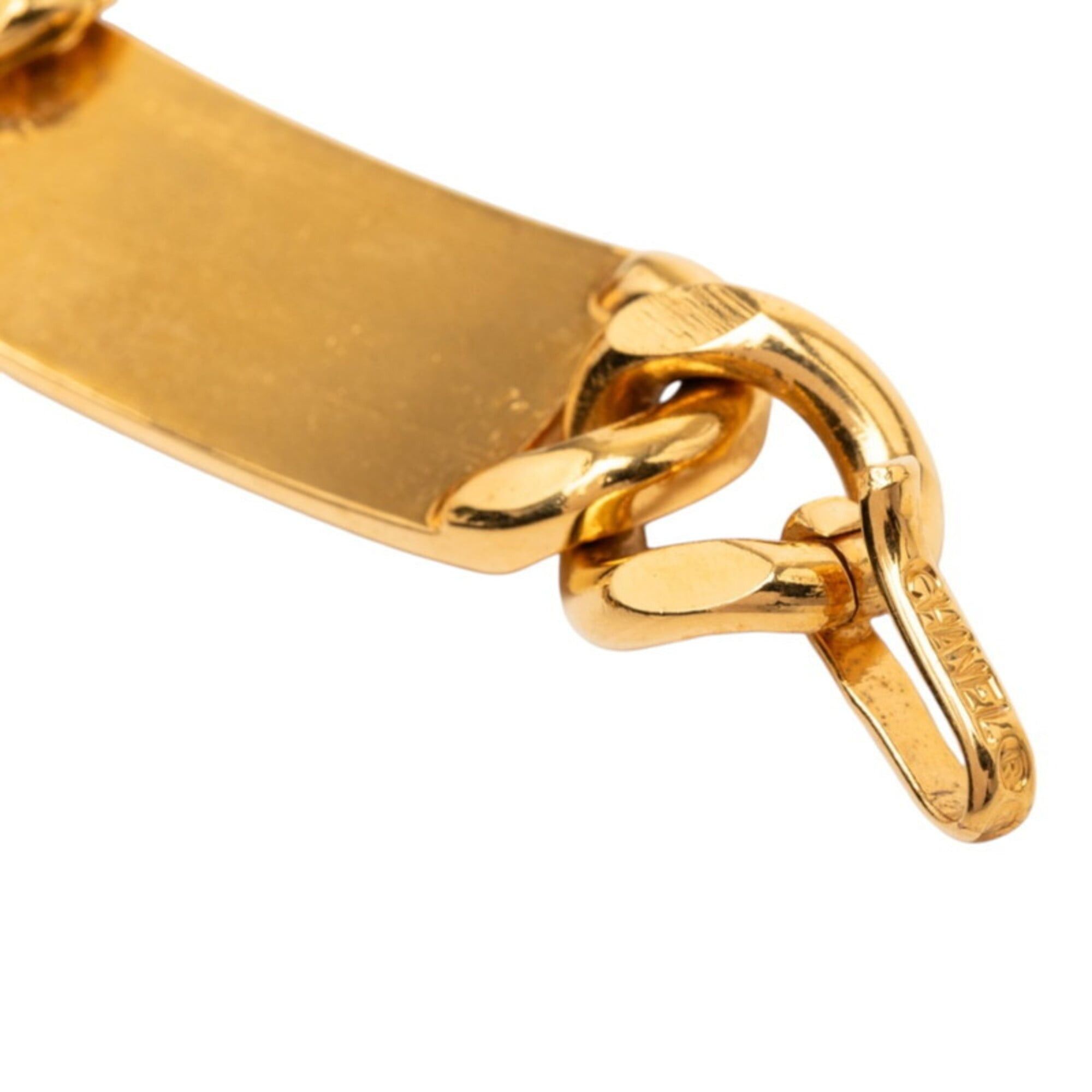 Chanel Chanel 31 Rue Cambon Coco Mark Chain Belt Gold Black Plated Leather Women's CHANEL Size ONE SIZE - 3 Thumbnail