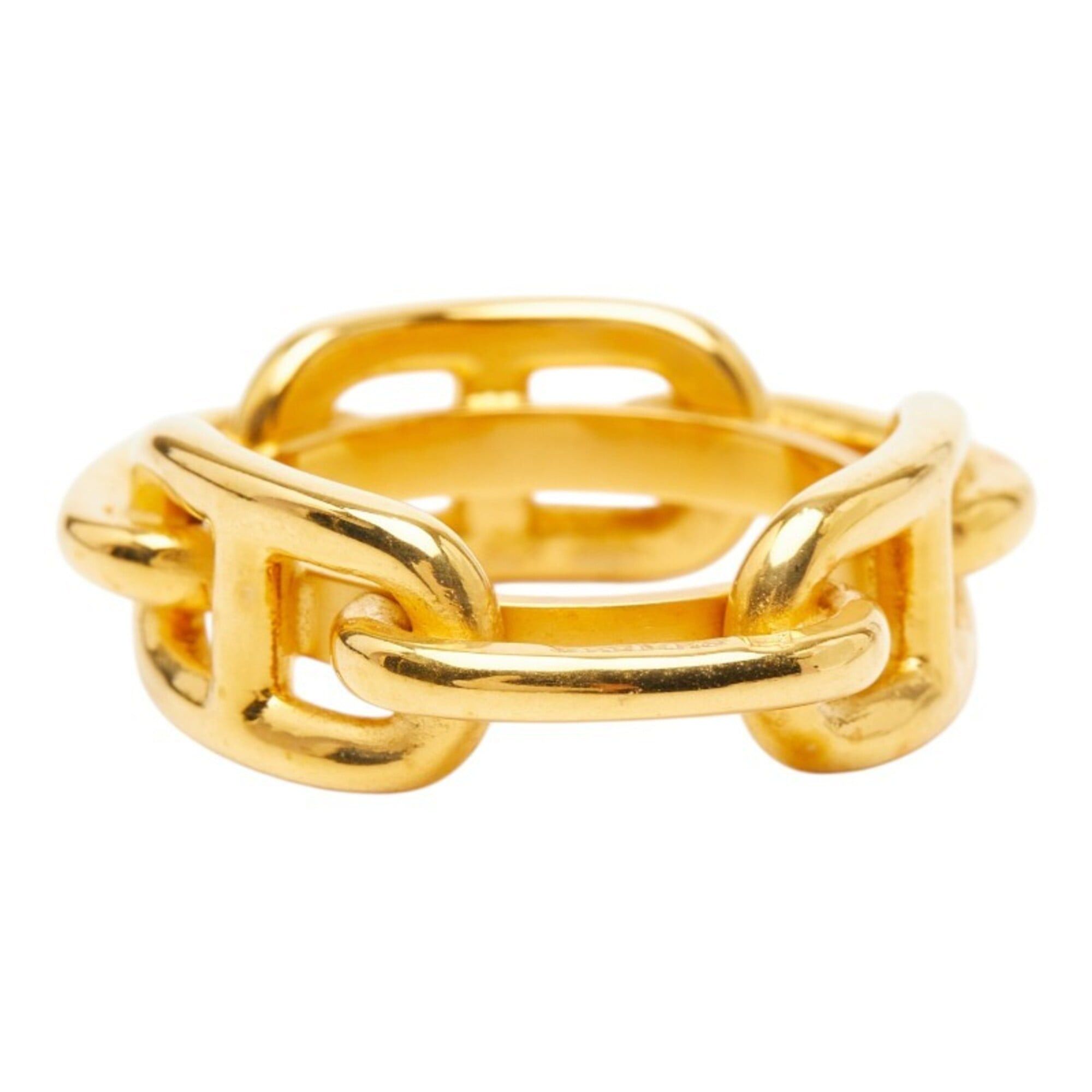 Hermes Hermes Chaine d'Ancre Scarf Muffler Ring Gold Plated Women's HERMES Size ONE SIZE - 4 Thumbnail