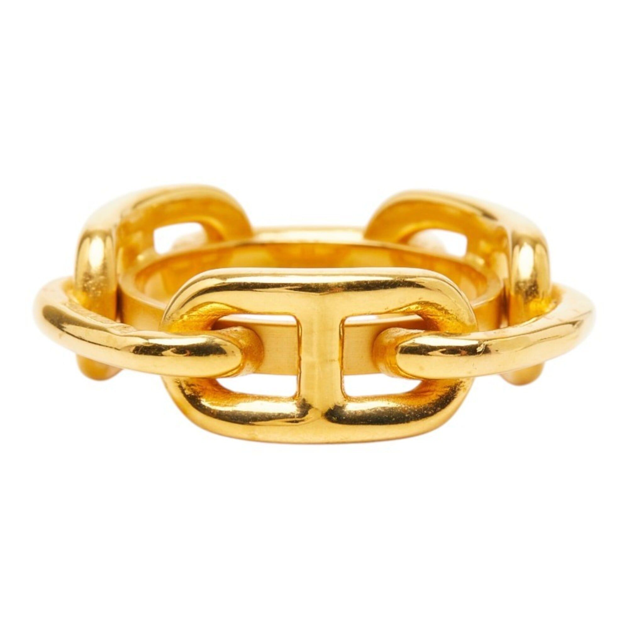 Hermes Hermes Chaine d'Ancre Scarf Muffler Ring Gold Plated Women's HERMES Size ONE SIZE - 3 Thumbnail