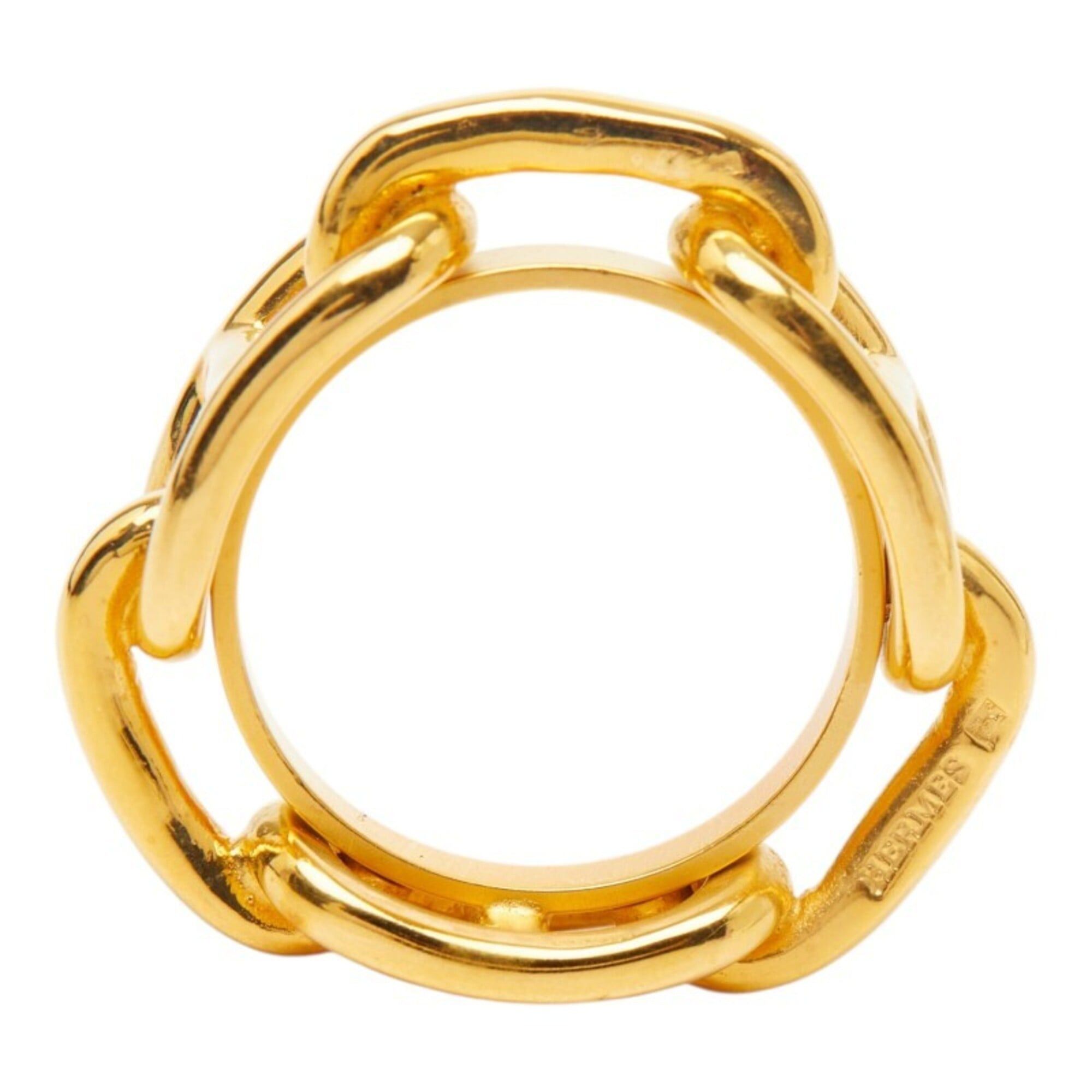 Hermes Hermes Chaine d'Ancre Scarf Muffler Ring Gold Plated Women's HERMES Size ONE SIZE - 6 Thumbnail